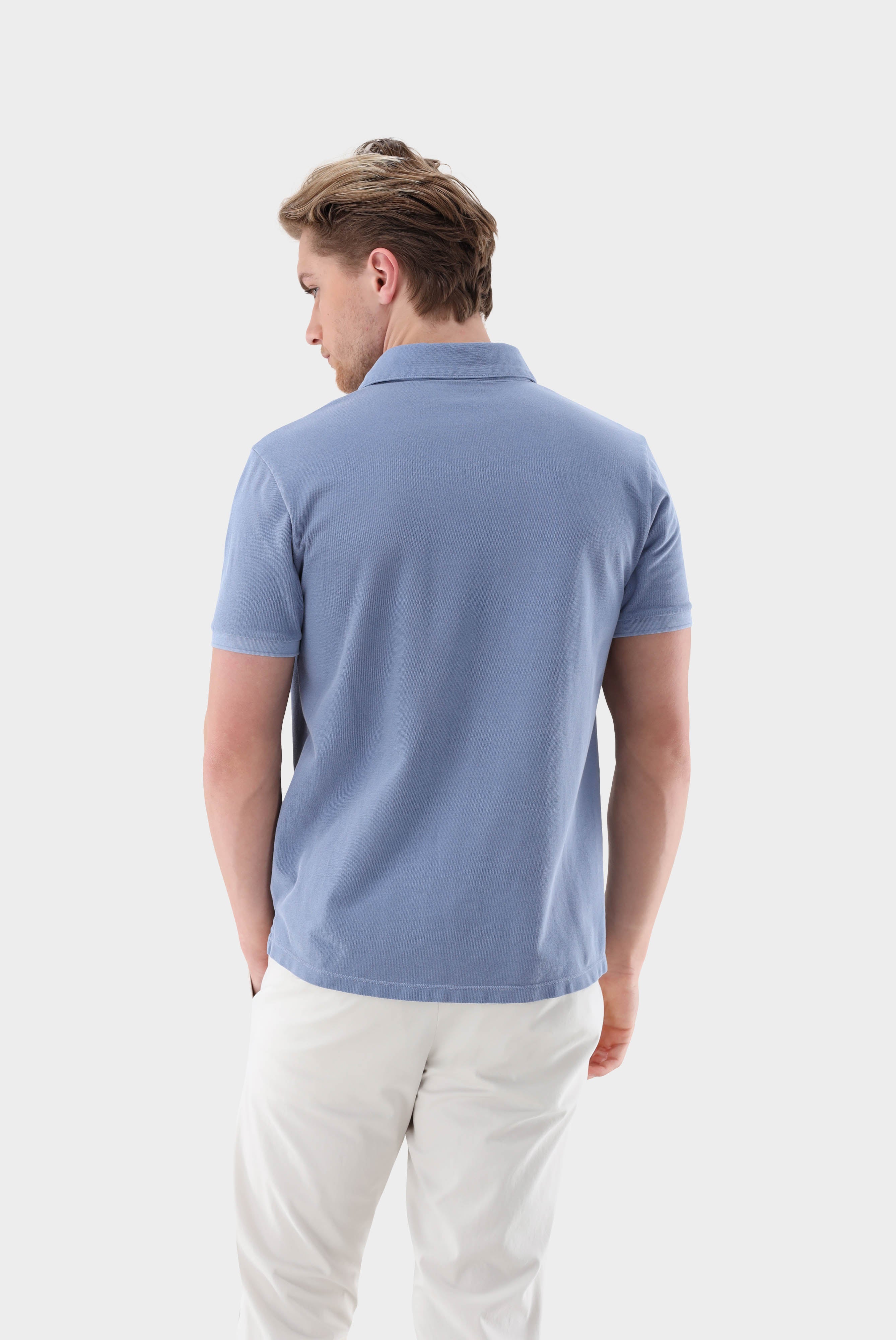 Garment dyed Piqué Poloshirt