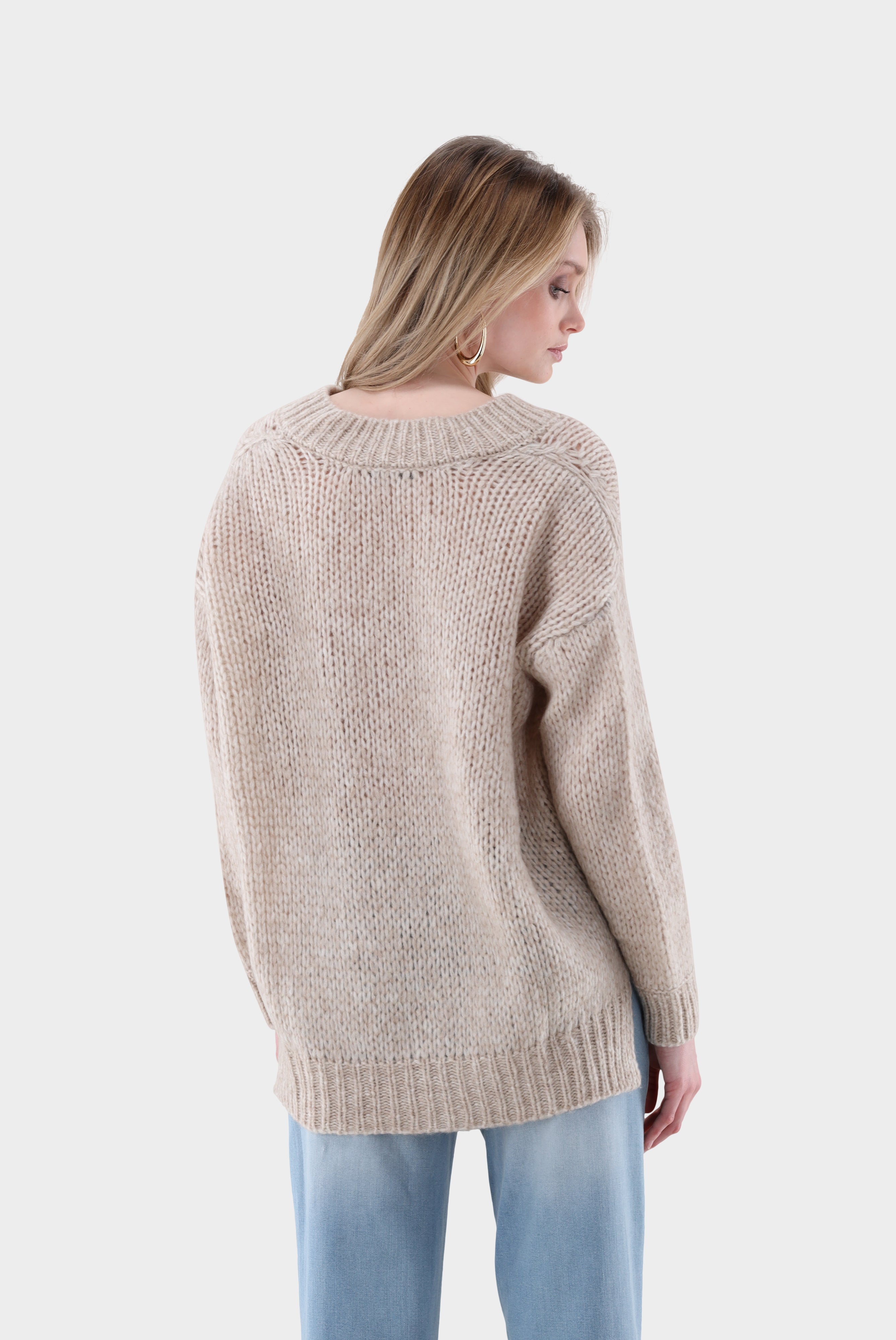 Van Laack-Leichter Oversize Pullover mit V-Aussschnitt-Strick & Pullover-Black-Deal-Outlet-by-ARCHIVIST