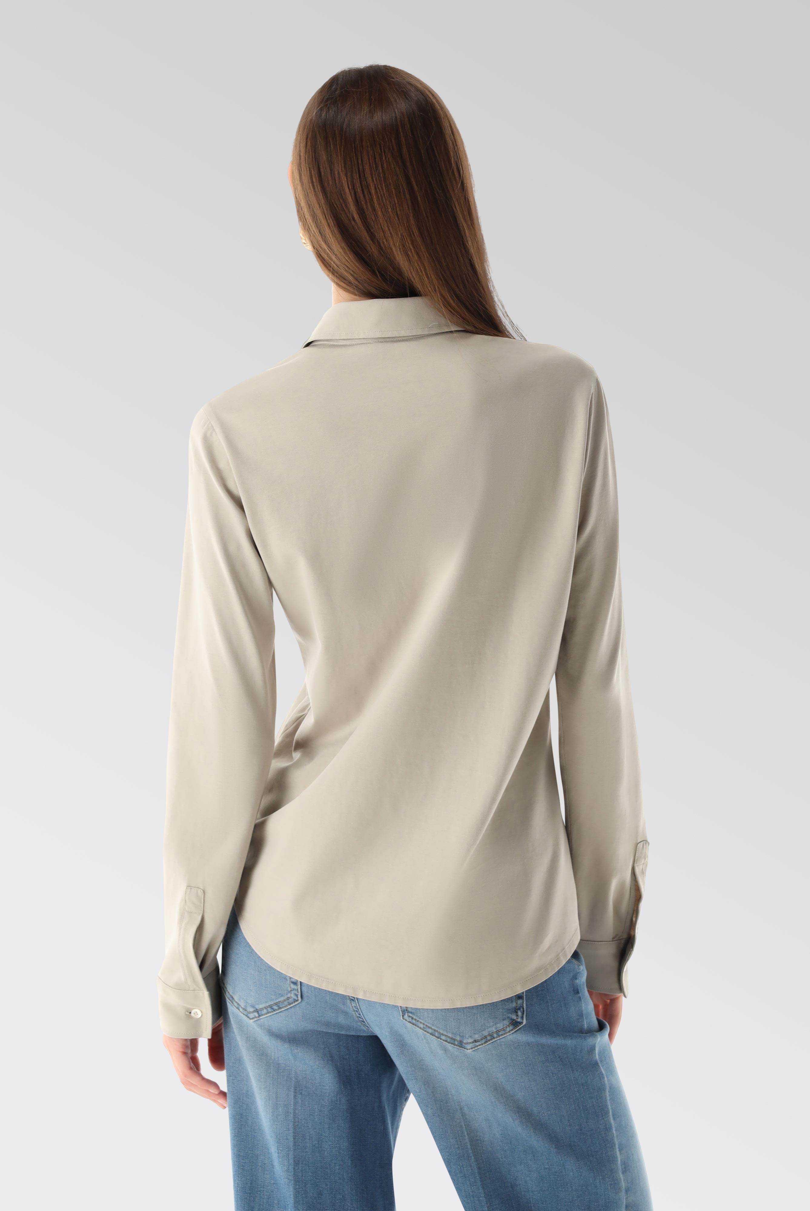 Jersey Hemdbluse