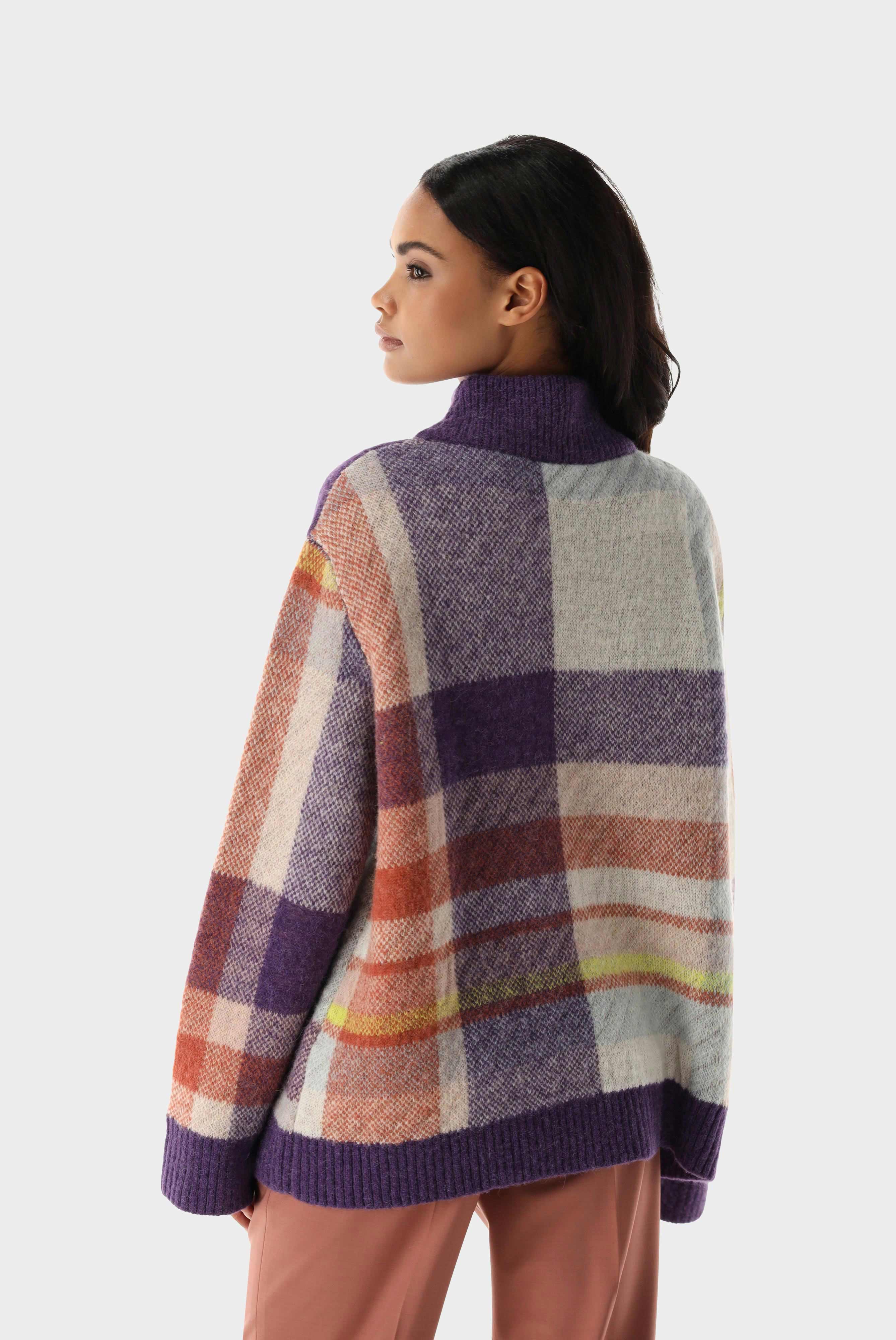 Jacquard sweater with alpaca