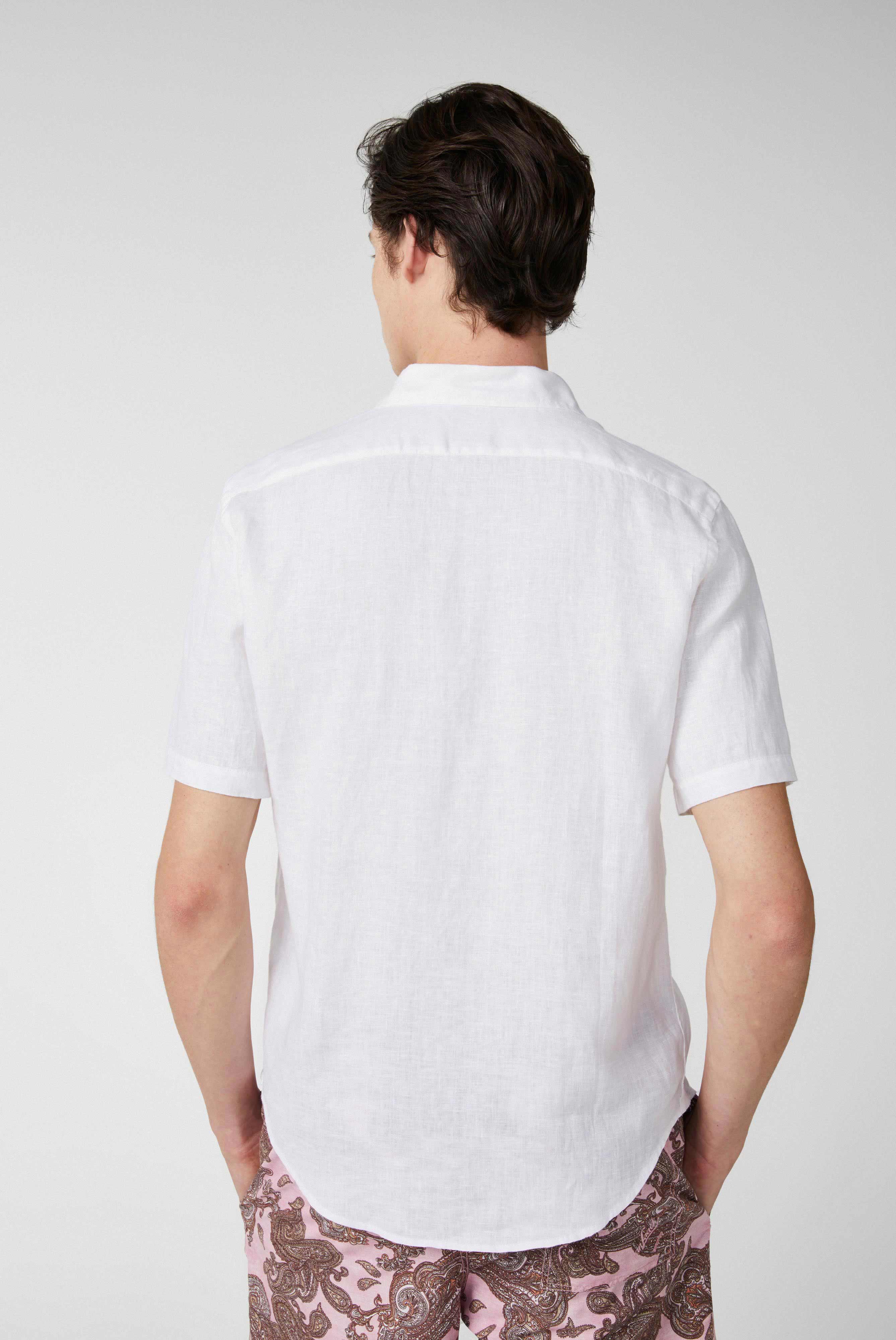 Van Laack-Kurzarm-Hemd aus Leinen in kastiger Passform-Hemden & Blusen-Black-Deal-Outlet-by-ARCHIVIST