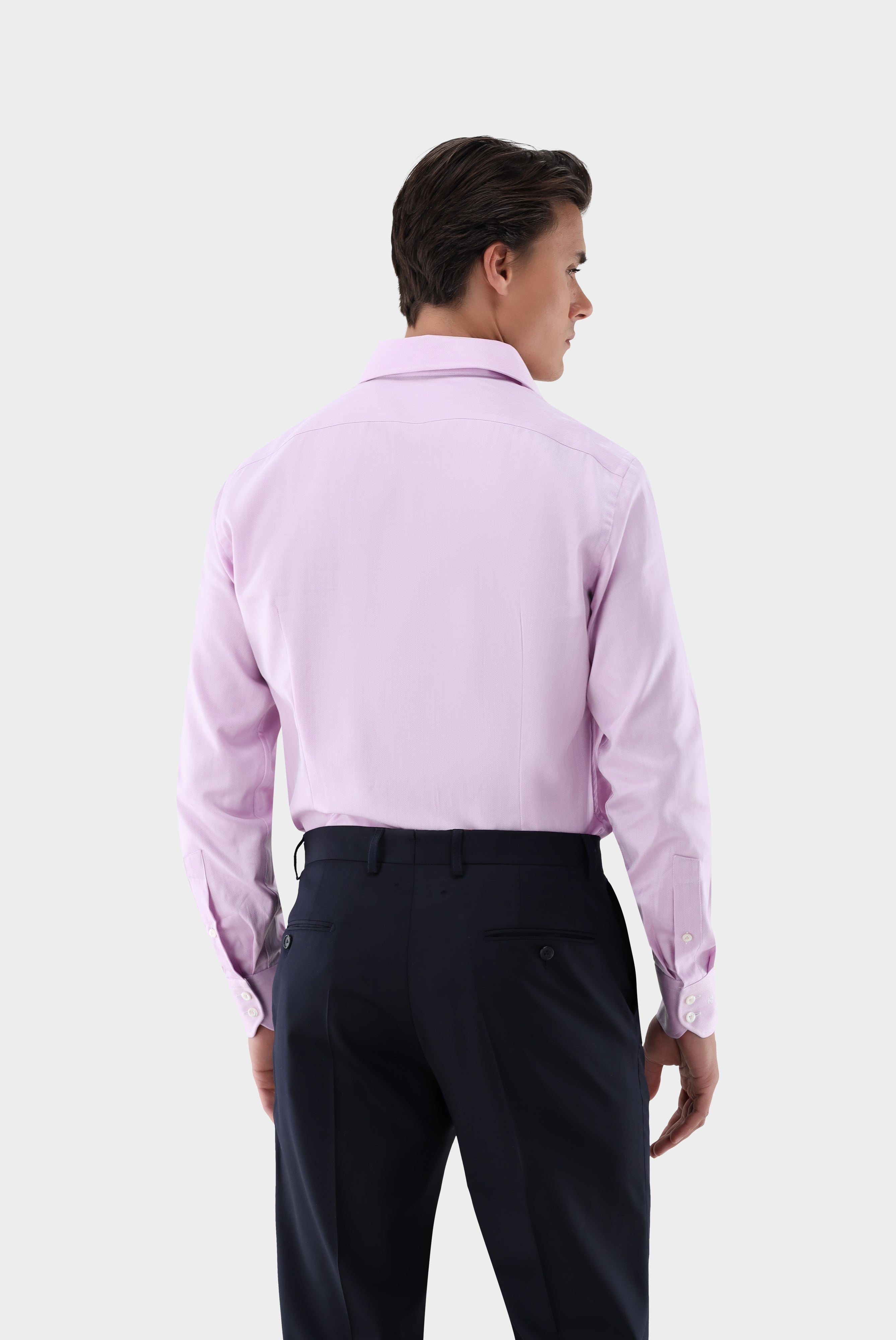 Twill Hemd mit Fischgrat Tailor Fit