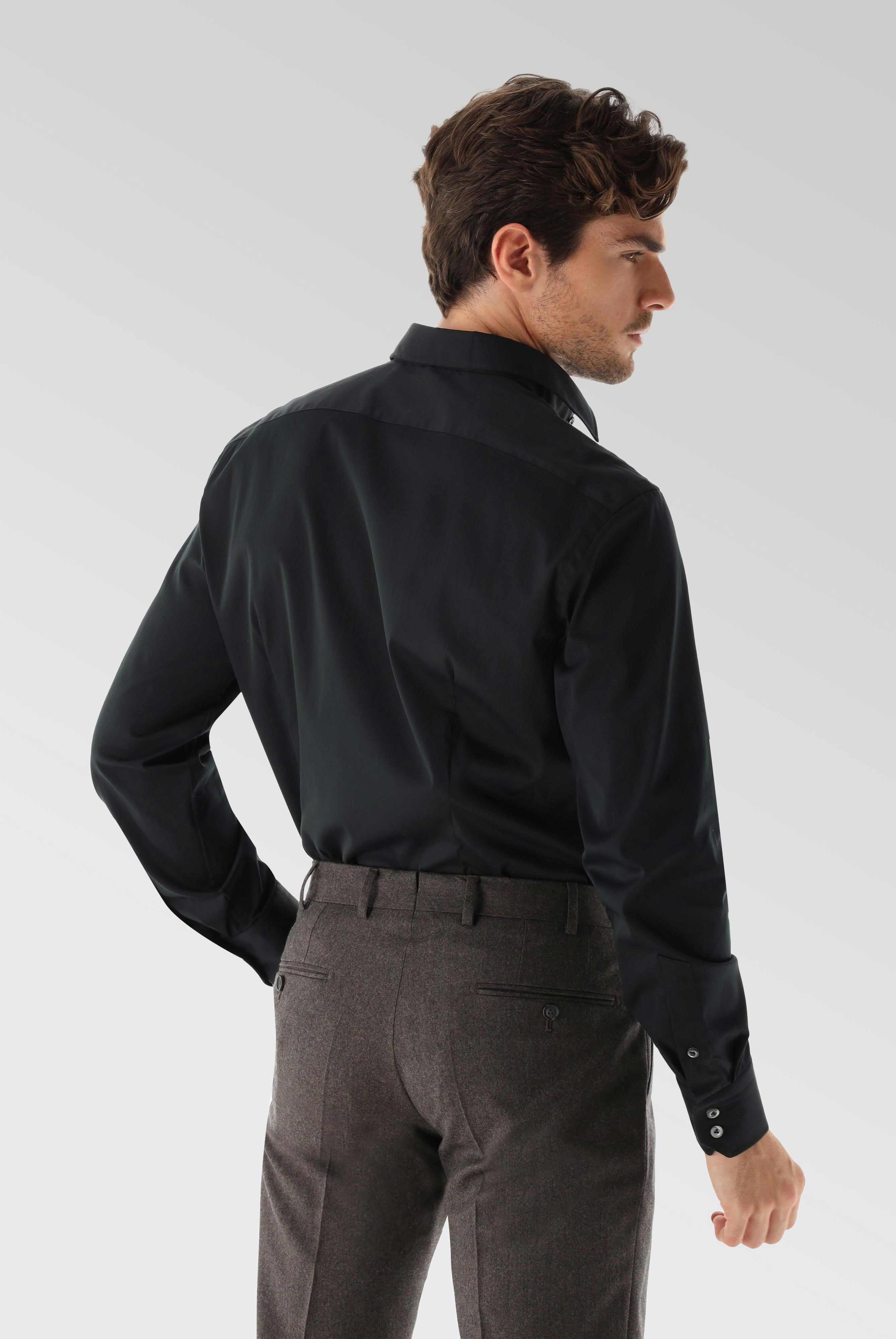 Chemise en popeline, coupe ajustée