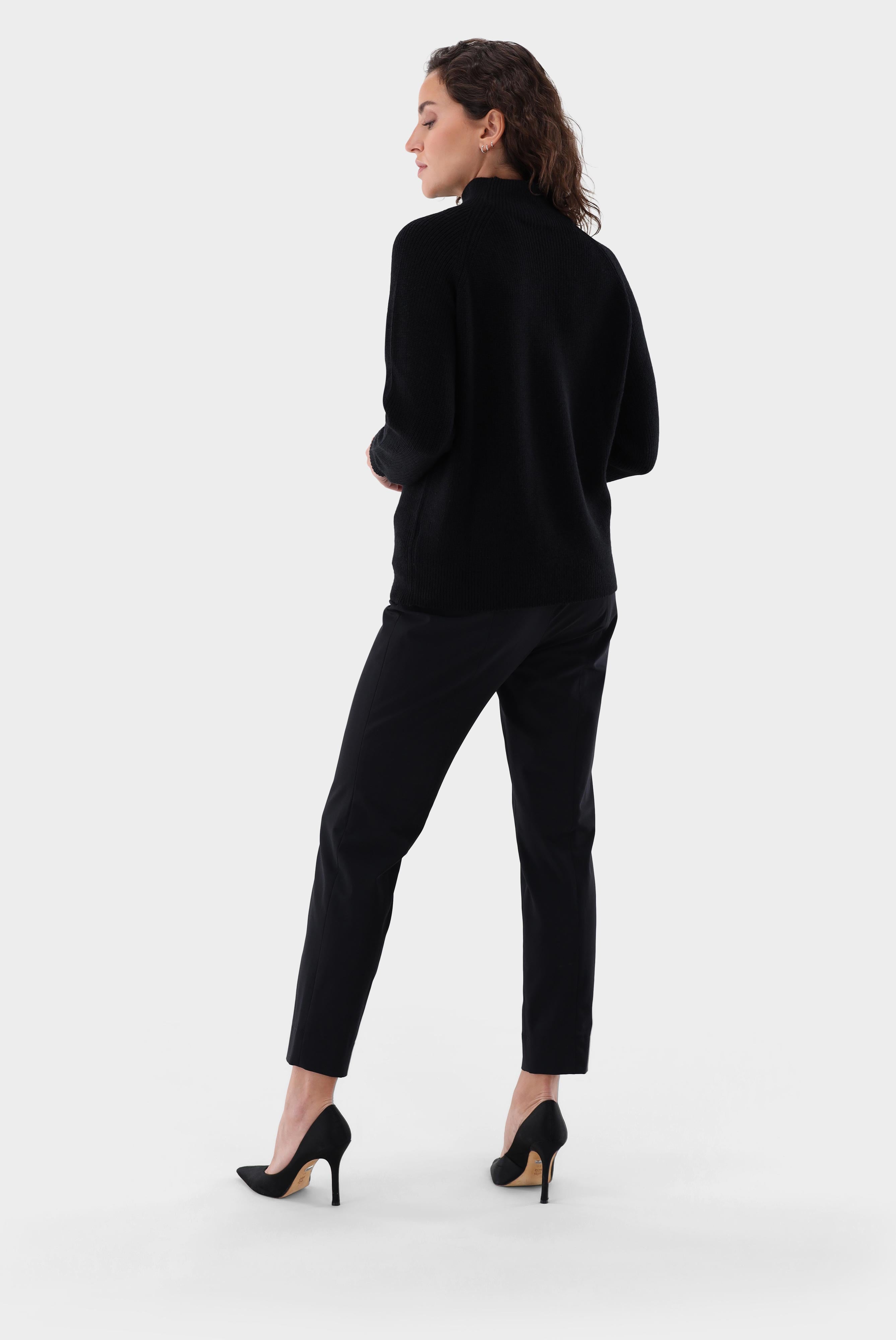 Van Laack-Stehkragen Pullover aus Merzerisierter Merinowolle-Strick & Pullover-Black-Deal-Outlet-by-ARCHIVIST