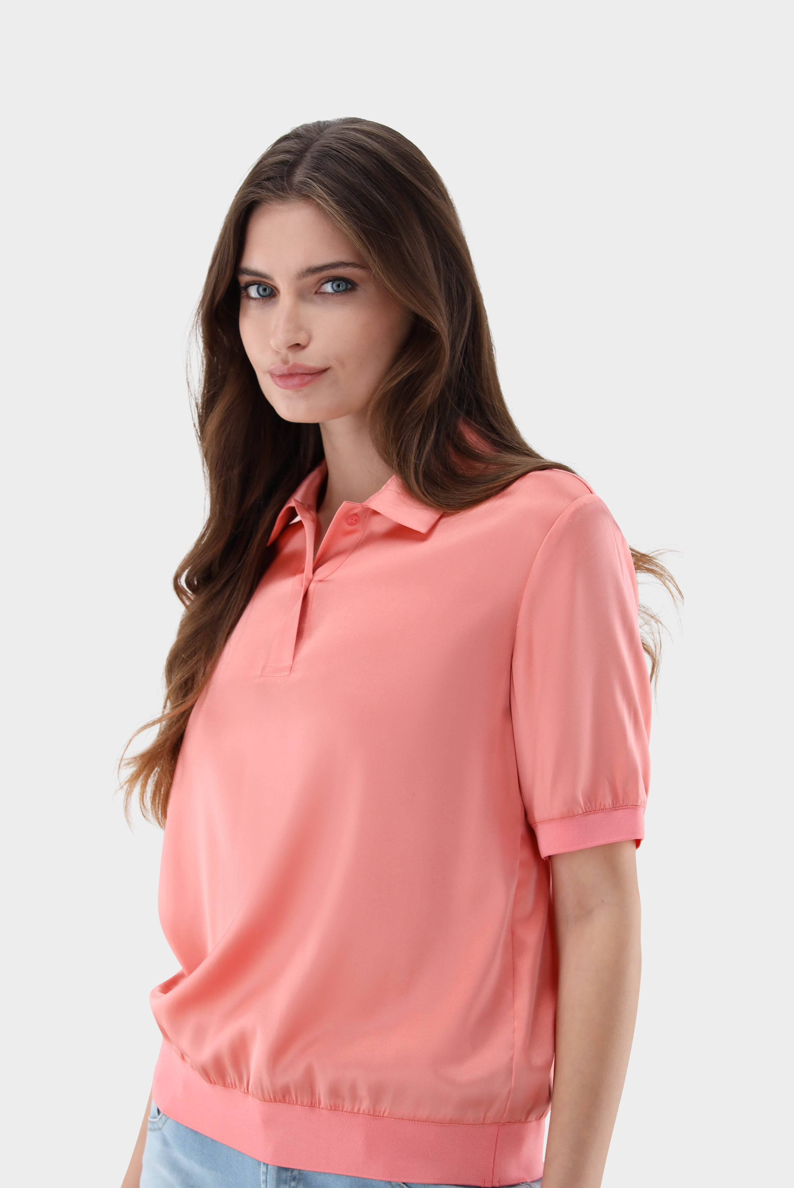 Van Laack-Poloshirt aus Seidensatin-Hemden & Blusen-Black-Deal-Outlet-by-ARCHIVIST