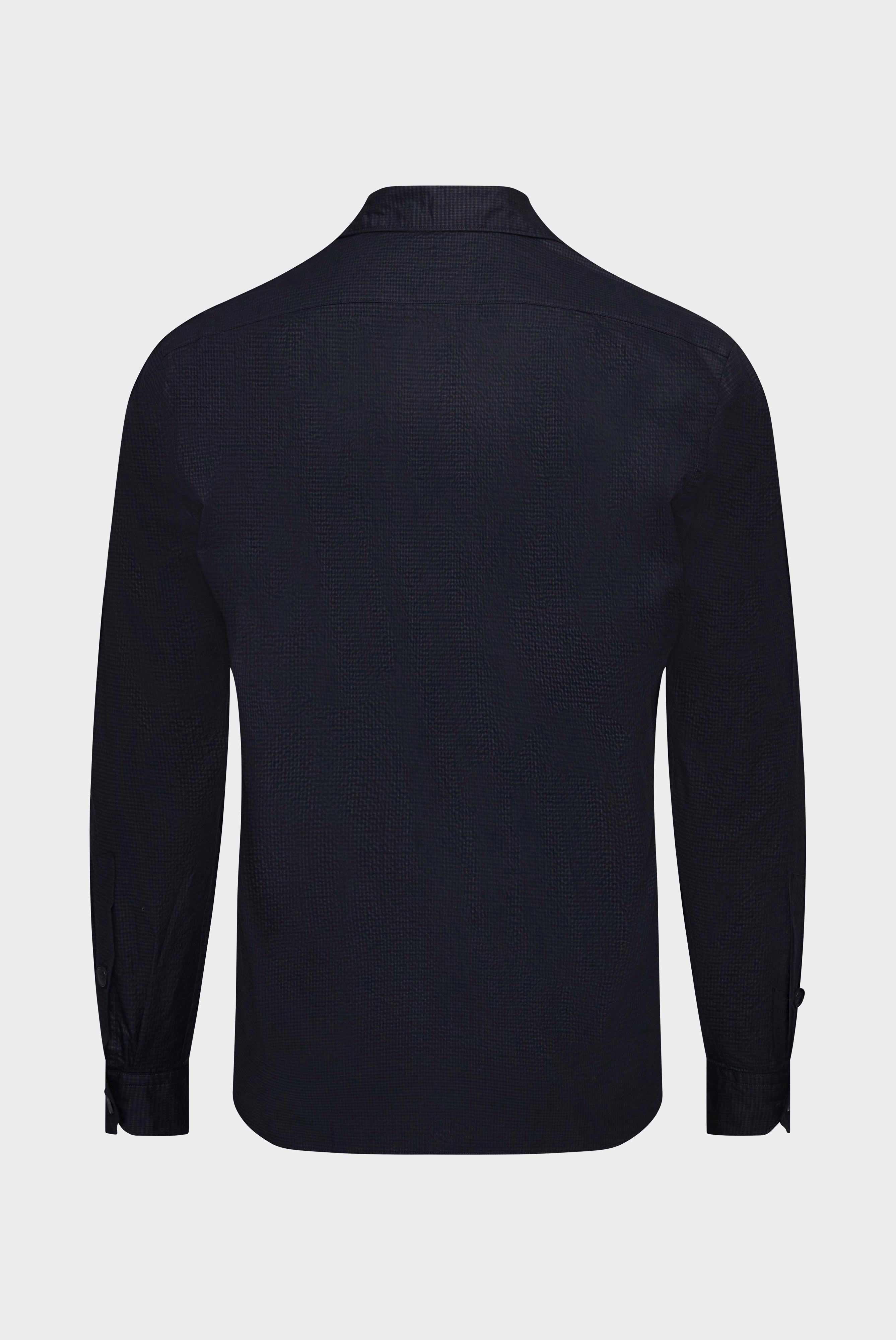 Van Laack-Hochwertiges Overshirt aus Baumwollmischgewebe Dunkelblau-Hemden & Blusen-Black-Deal-Outlet-by-ARCHIVIST