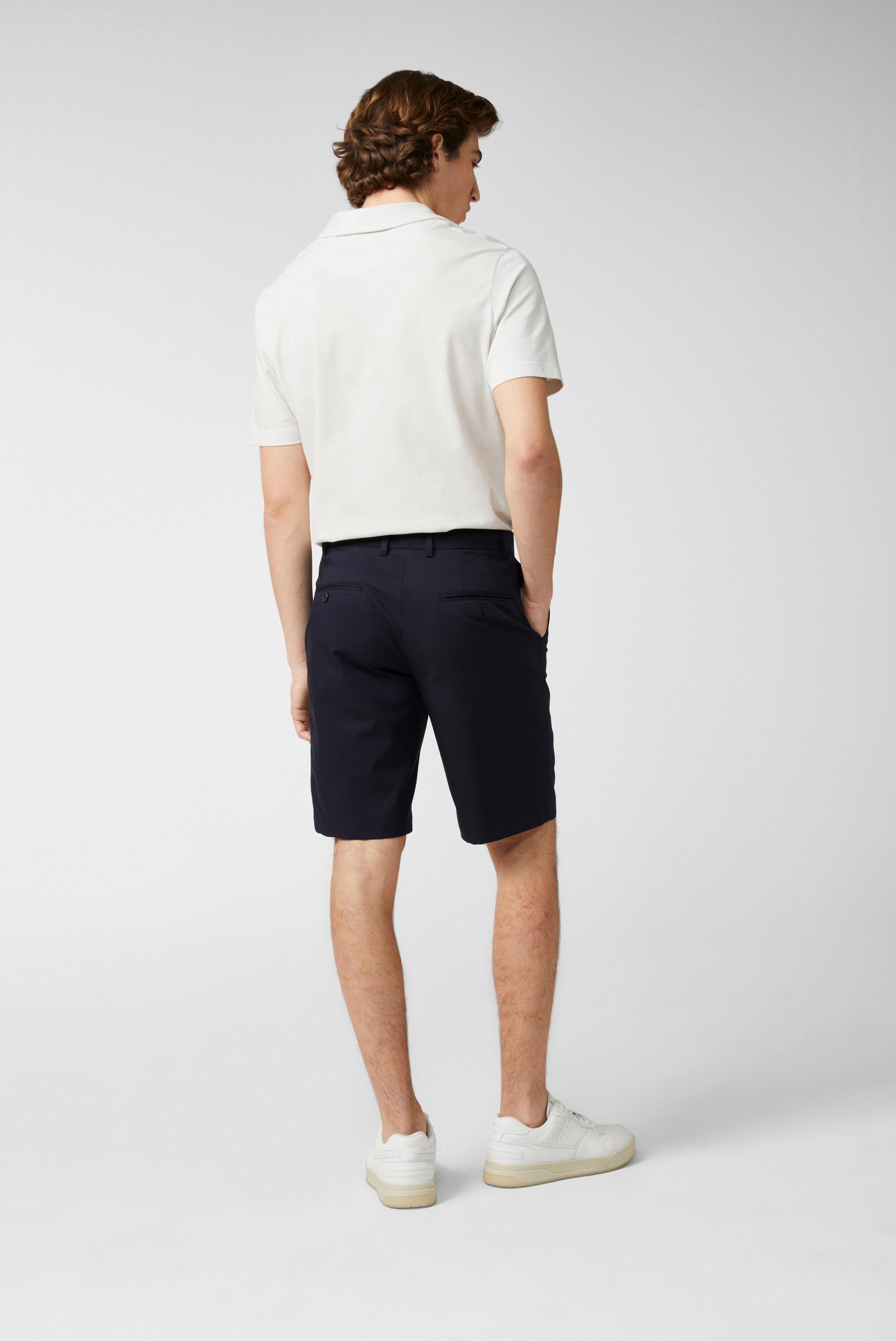 Slim Fit-Shorts aus Baumwoll-Stretch Blau