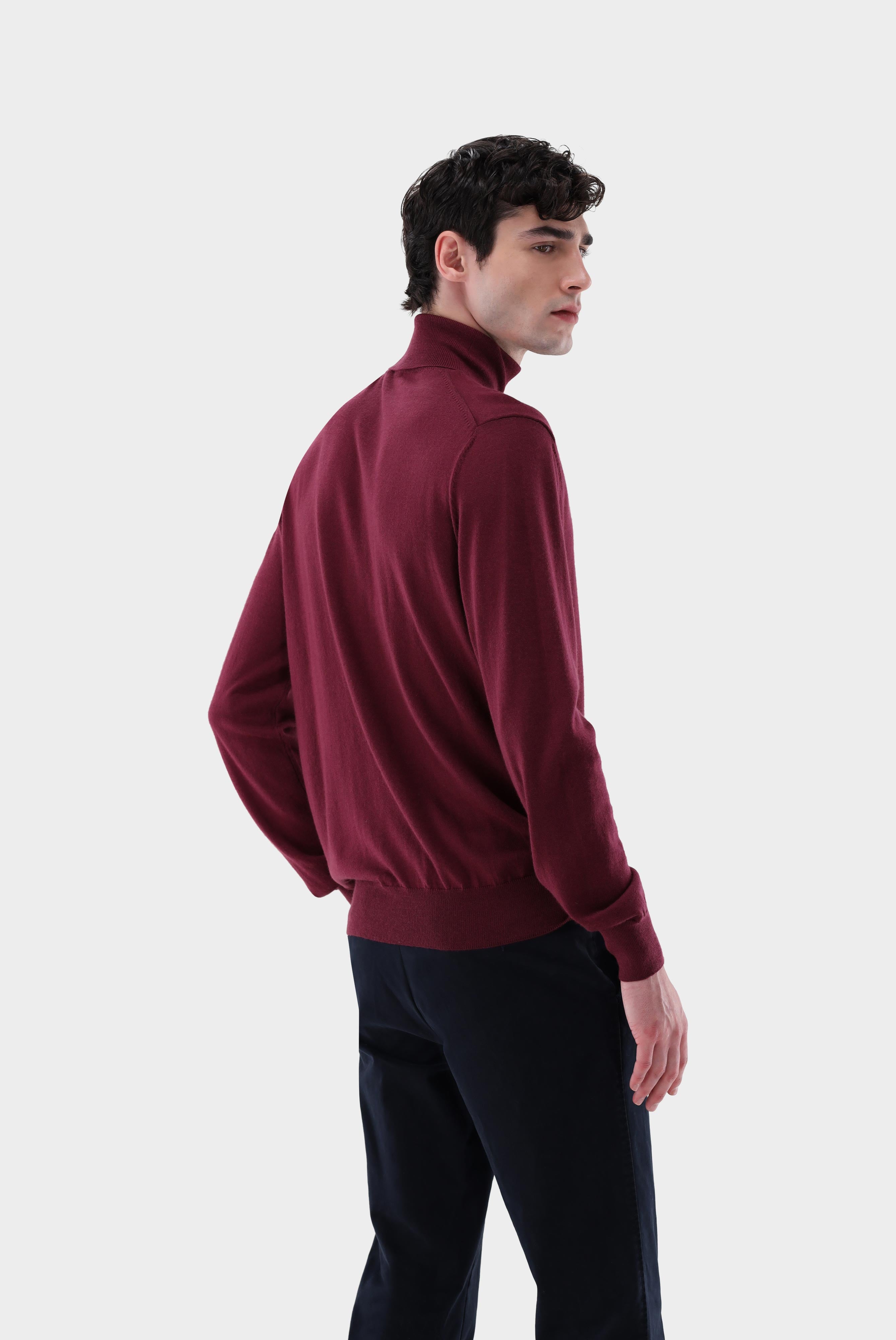 Van Laack-Rollkragenpullover aus Merzerisierter Merinowolle-Strick & Pullover-Black-Deal-Outlet-by-ARCHIVIST