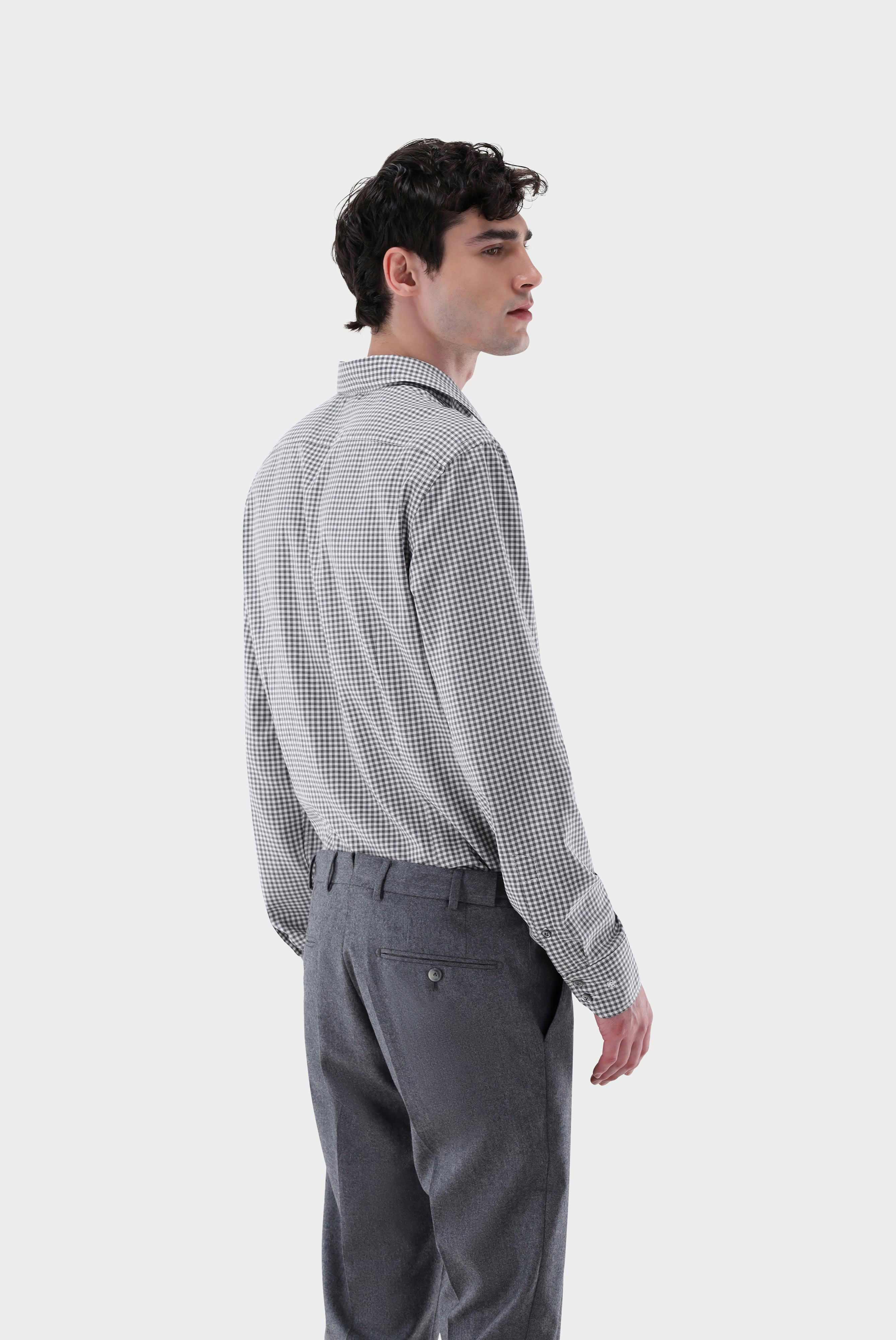 Kariertes Flanellhemd Slim fit