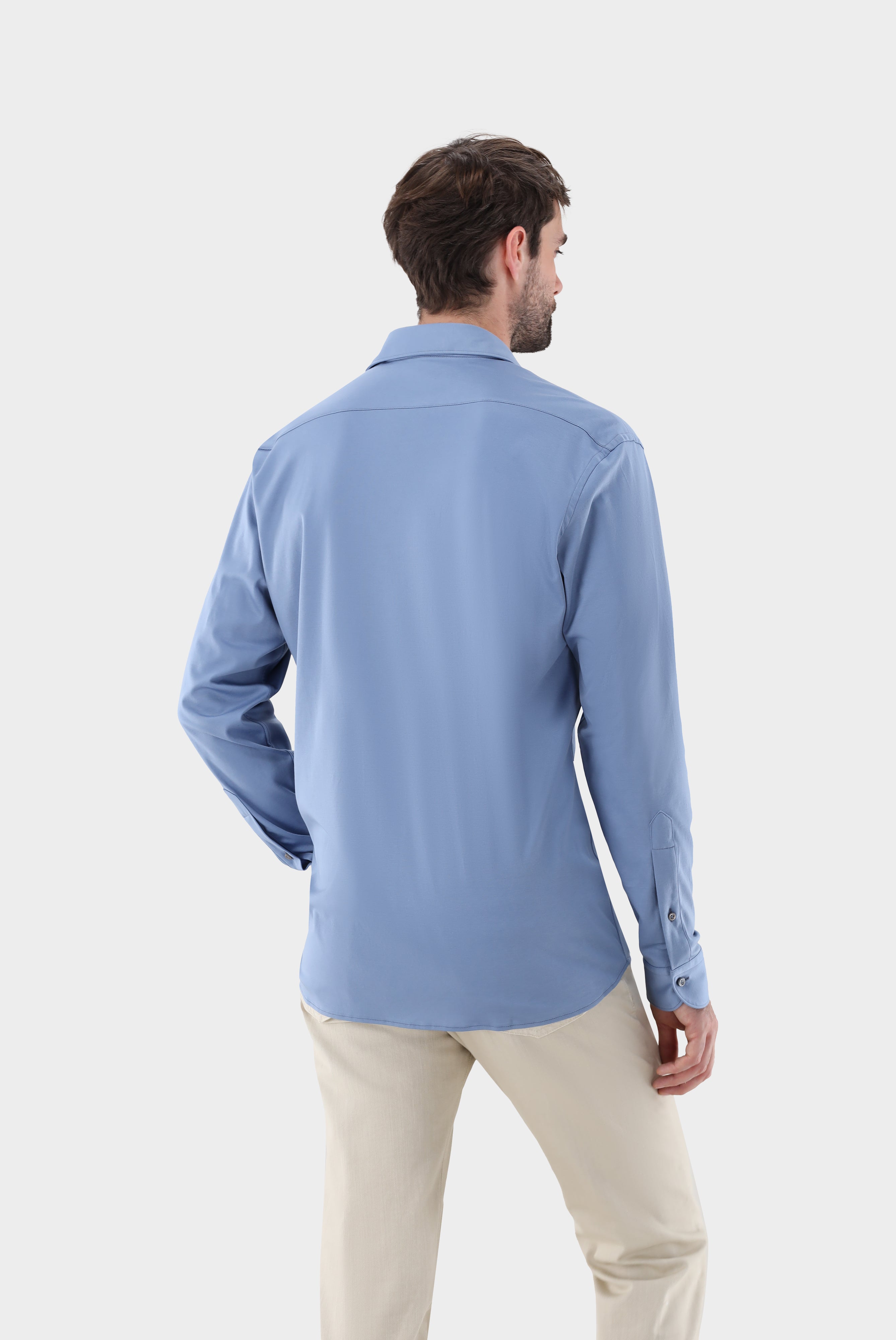 Van Laack-Jersey Hemd aus Schweizer Baumwolle Tailor Fit-Hemden & Blusen-Black-Deal-Outlet-by-ARCHIVIST