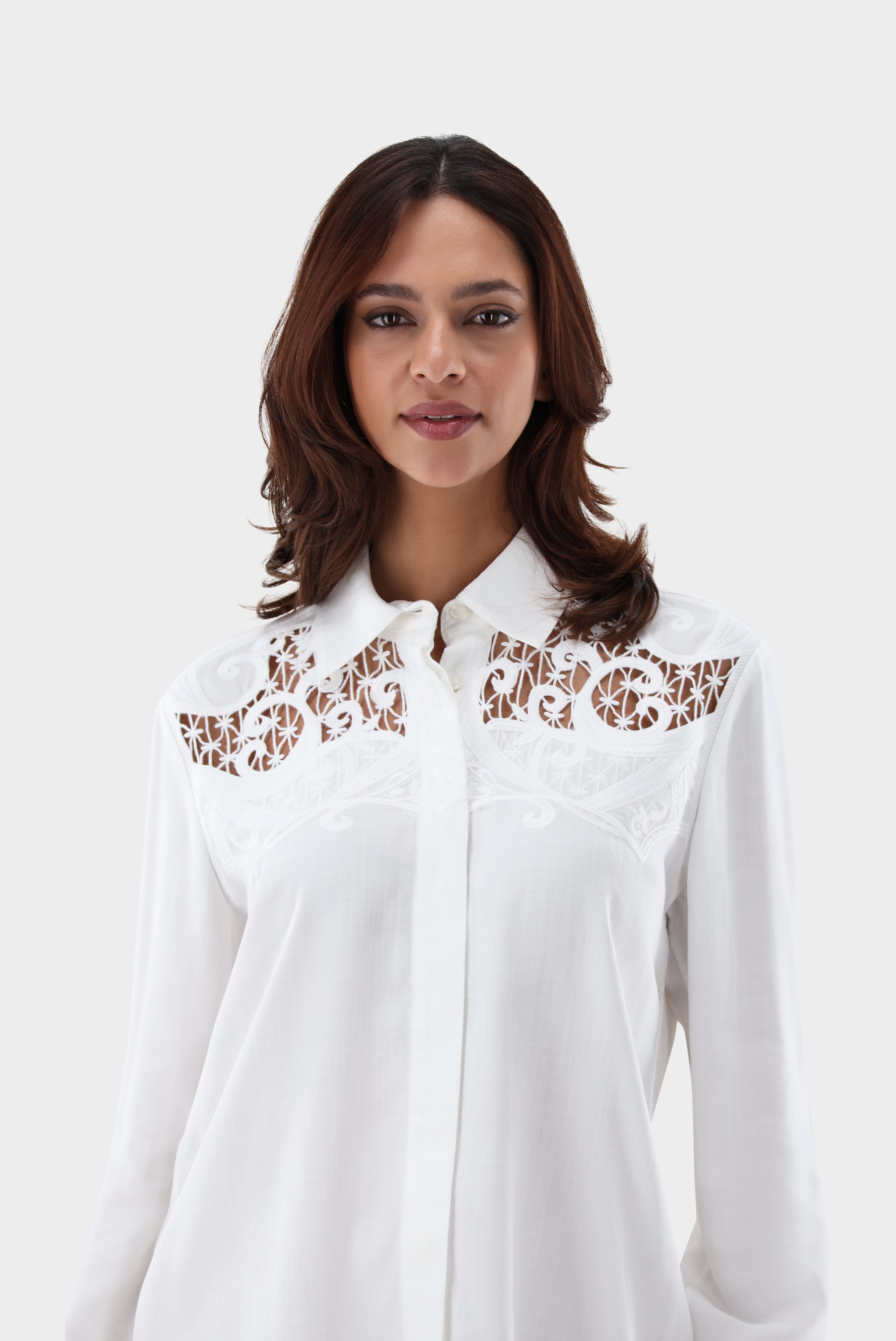 Van Laack-Hemdbluse mit Spitzenausschnitten-Hemden & Blusen-Black-Deal-Outlet-by-ARCHIVIST