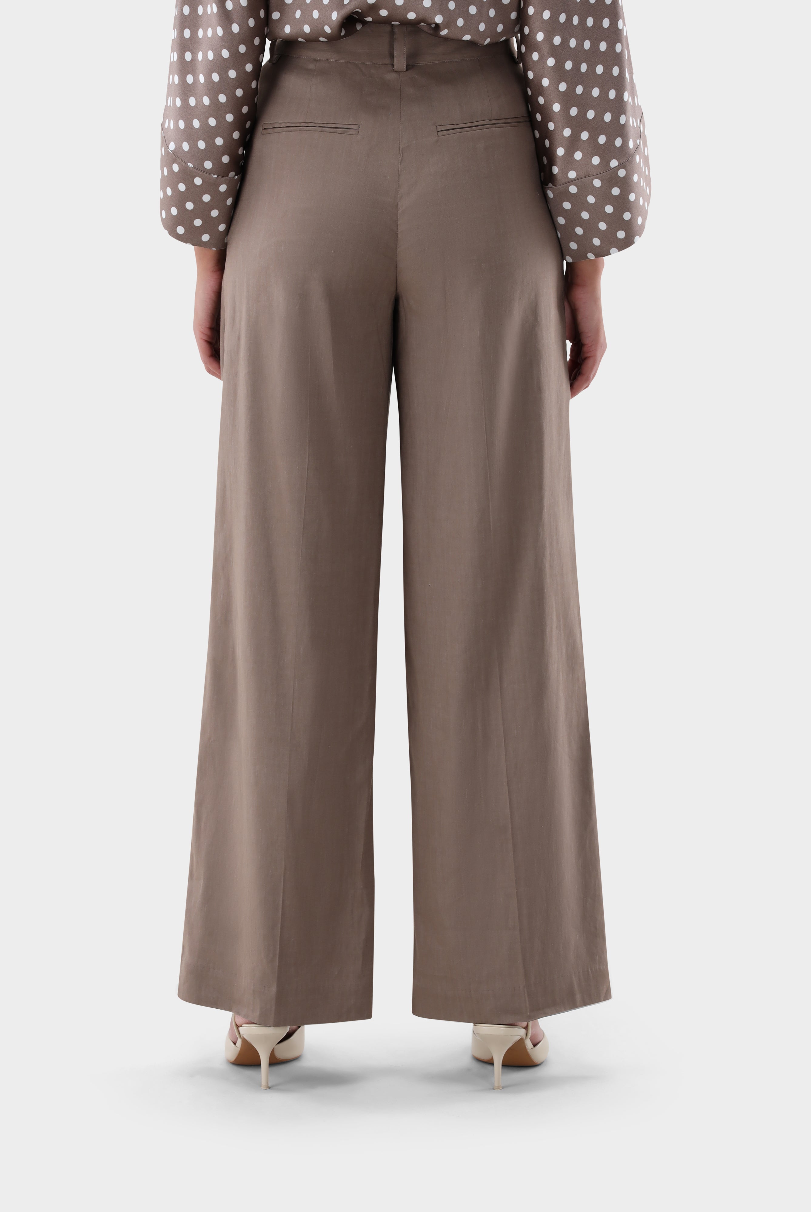 Van Laack-Hose mit weitem Bein und Falten Detail-Hosen-Black-Deal-Outlet-by-ARCHIVIST