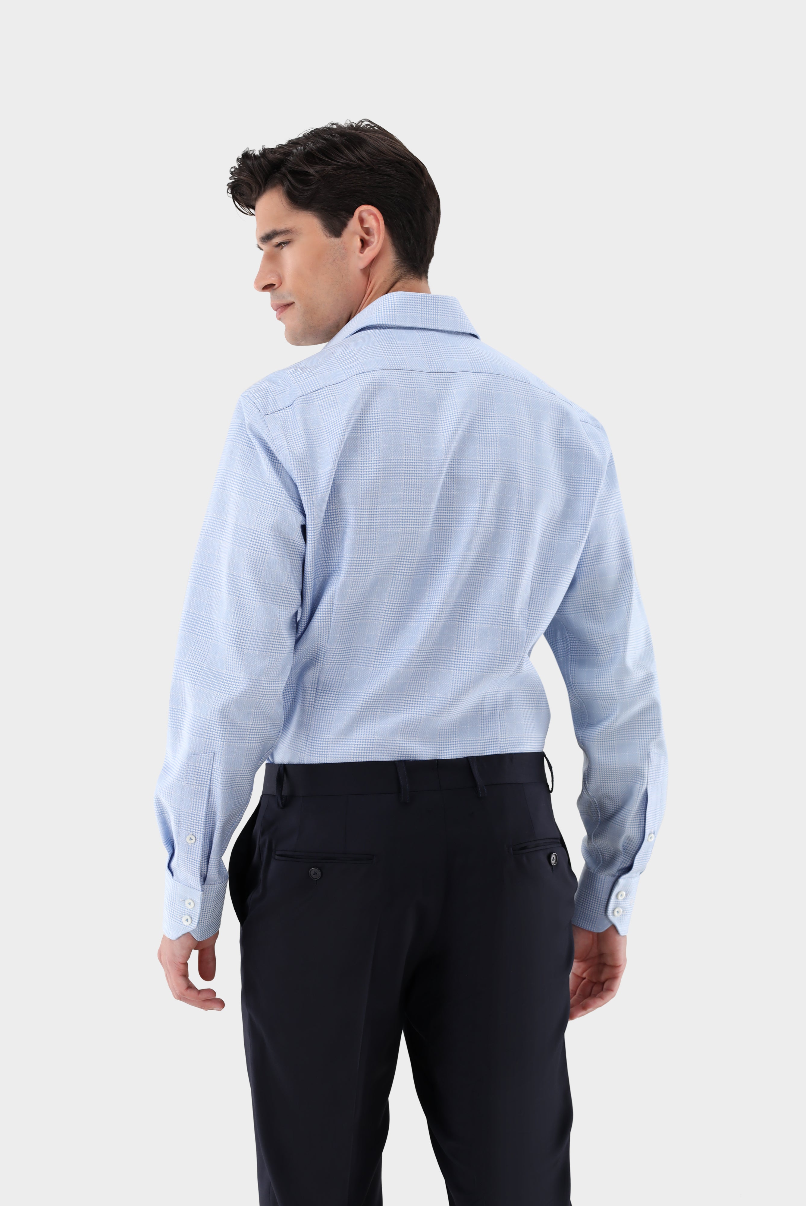 Checkered shirt with texture, Tailor Fit