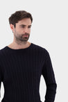 Van Laack-Zopfstrick Pullover mit Seide und Baumwolle-Strick & Pullover-Black-Deal-Outlet-by-ARCHIVIST