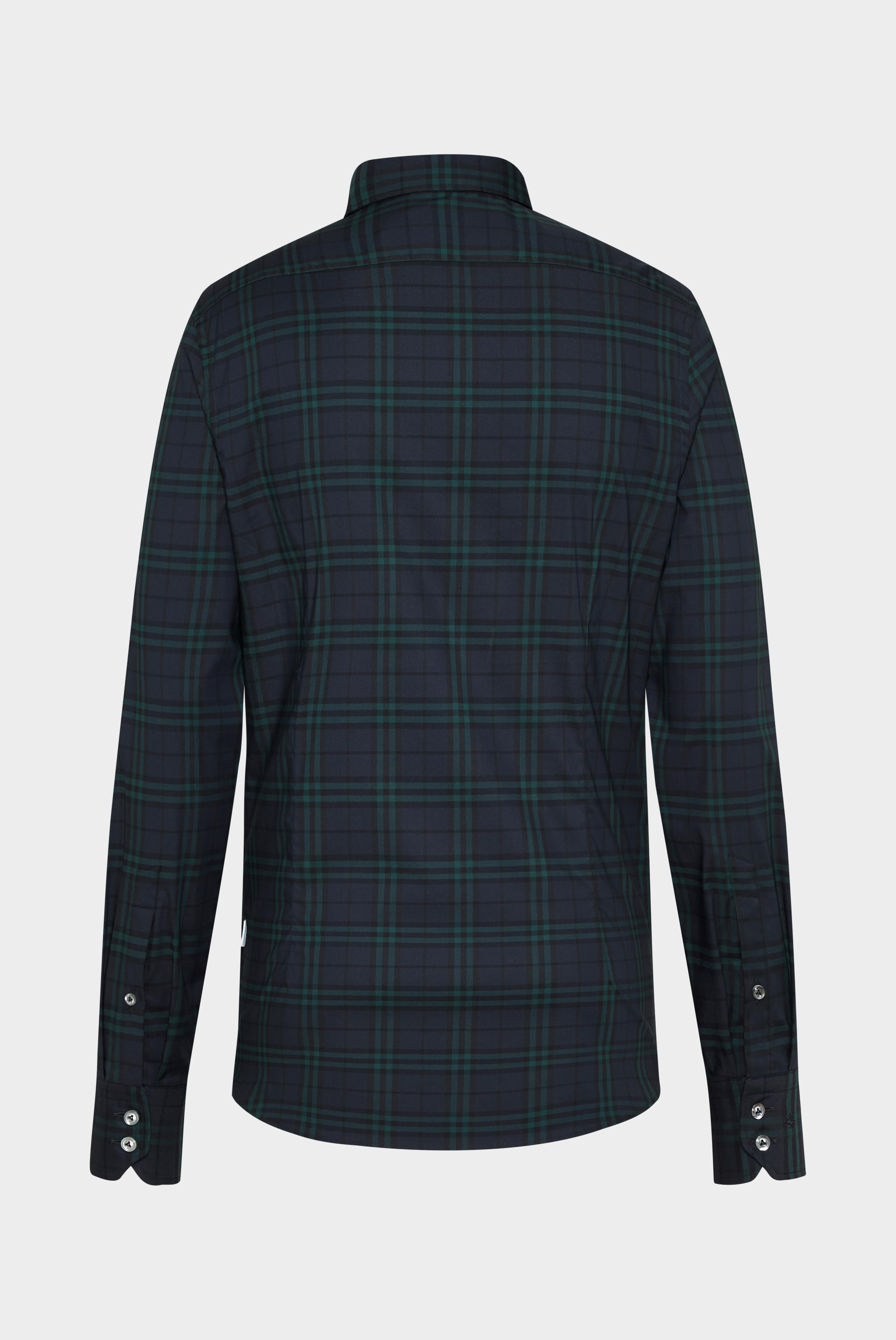 Van Laack-Twill Hemd mit mit Elasthan Slim Fit Blau/Grün Kariert-Hemden & Blusen-Black-Deal-Outlet-by-ARCHIVIST