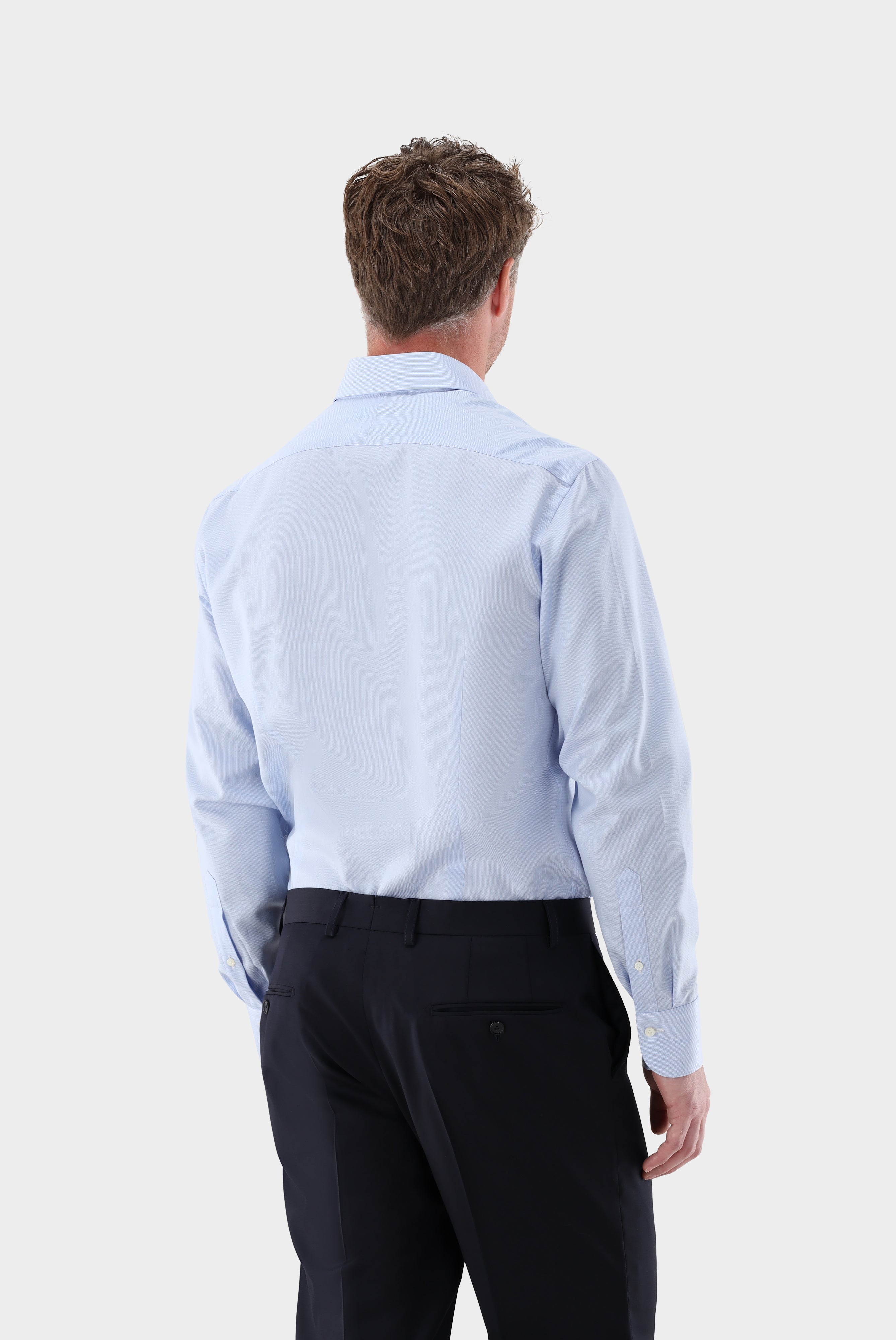 Striped shirt with texture, slim fit