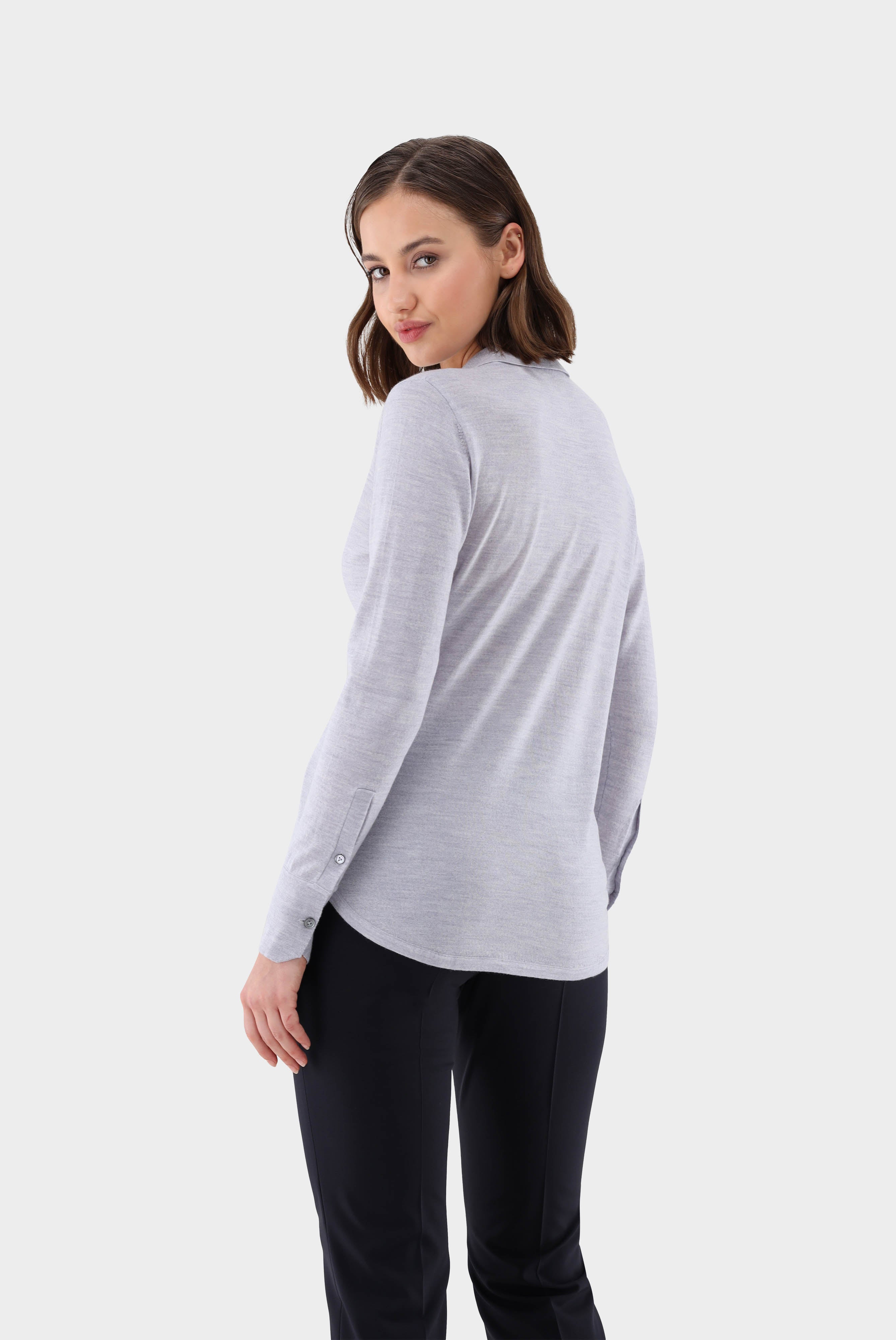 Knit blouse made of merino wool