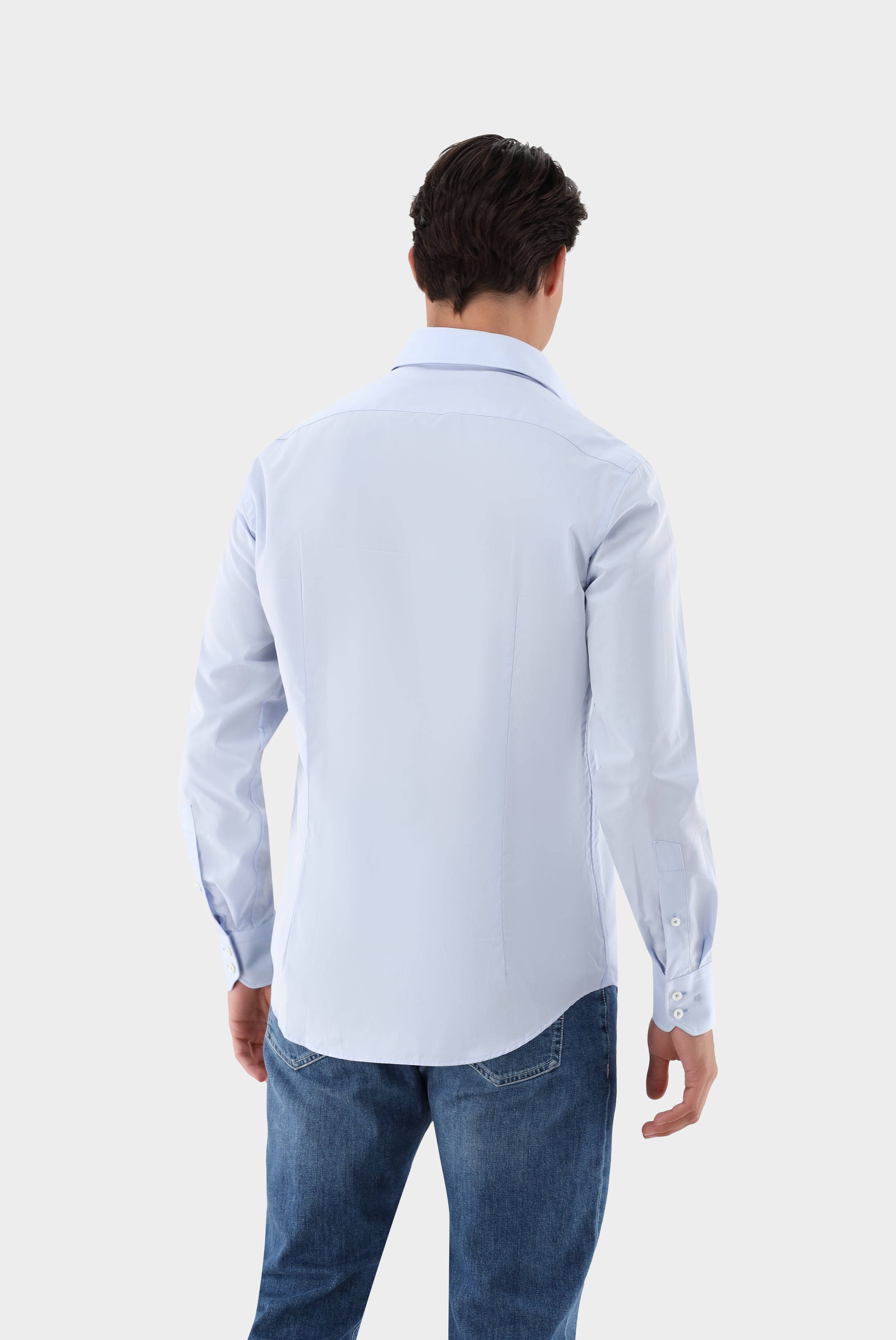 Chemise en popeline, coupe ajustée