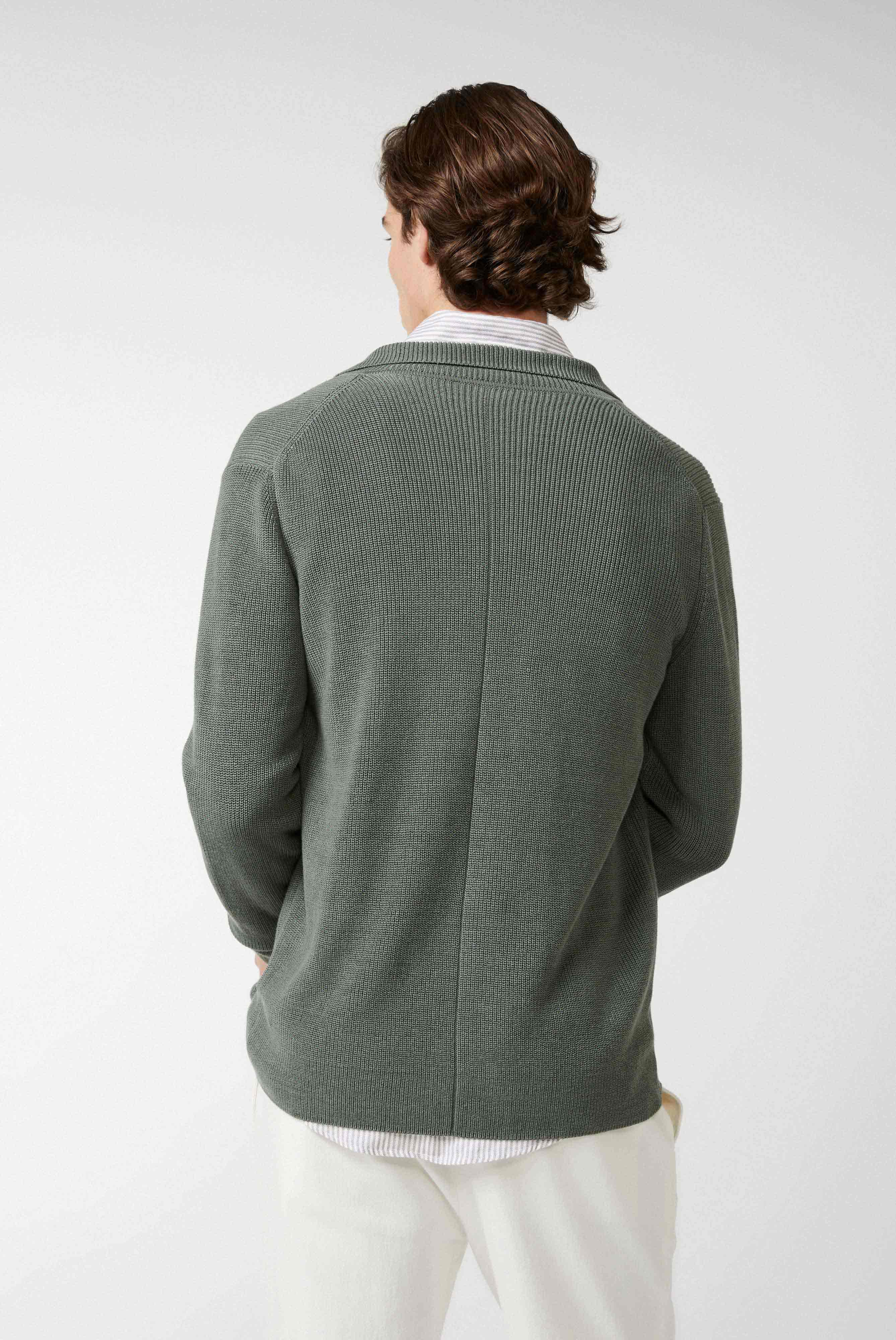 Van Laack-Blazer aus merzerisierter Baumwolle und Leinen Grün-Jacken & Mäntel-Black-Deal-Outlet-by-ARCHIVIST