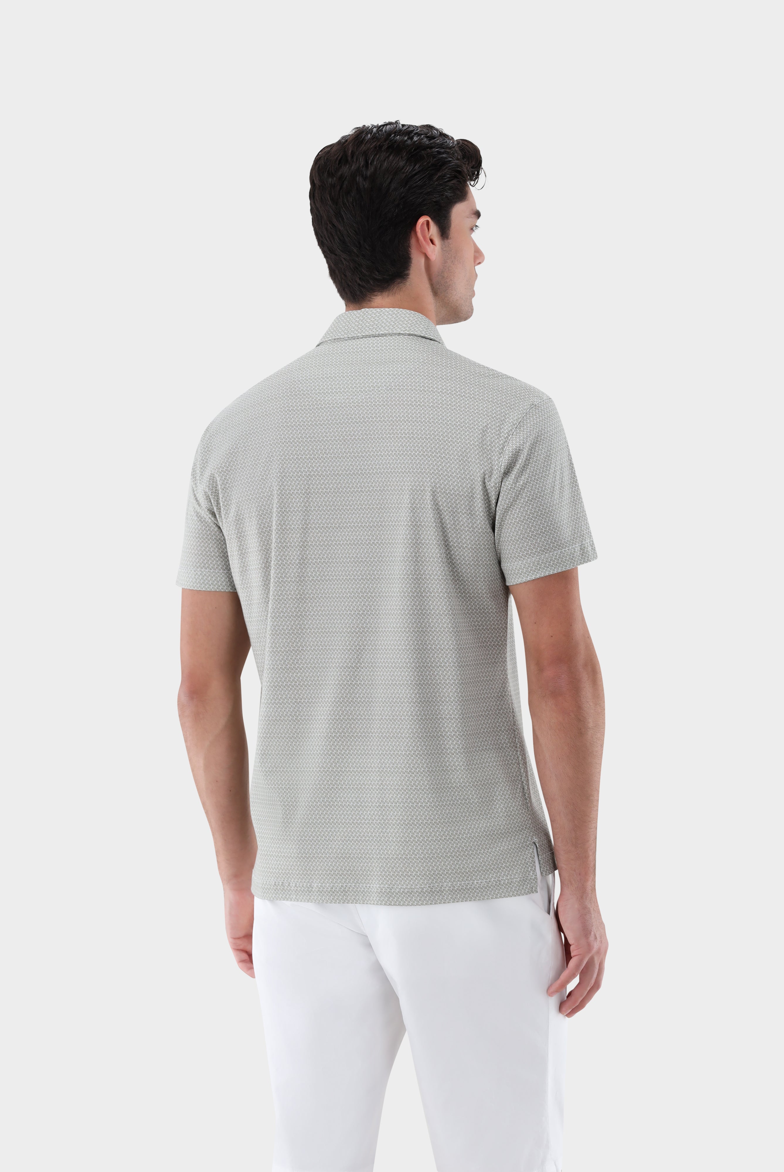 Van Laack-Jersey Poloshirt mit Signature-Print aus Schweizer Baumwolle-Hemden & Blusen-Black-Deal-Outlet-by-ARCHIVIST