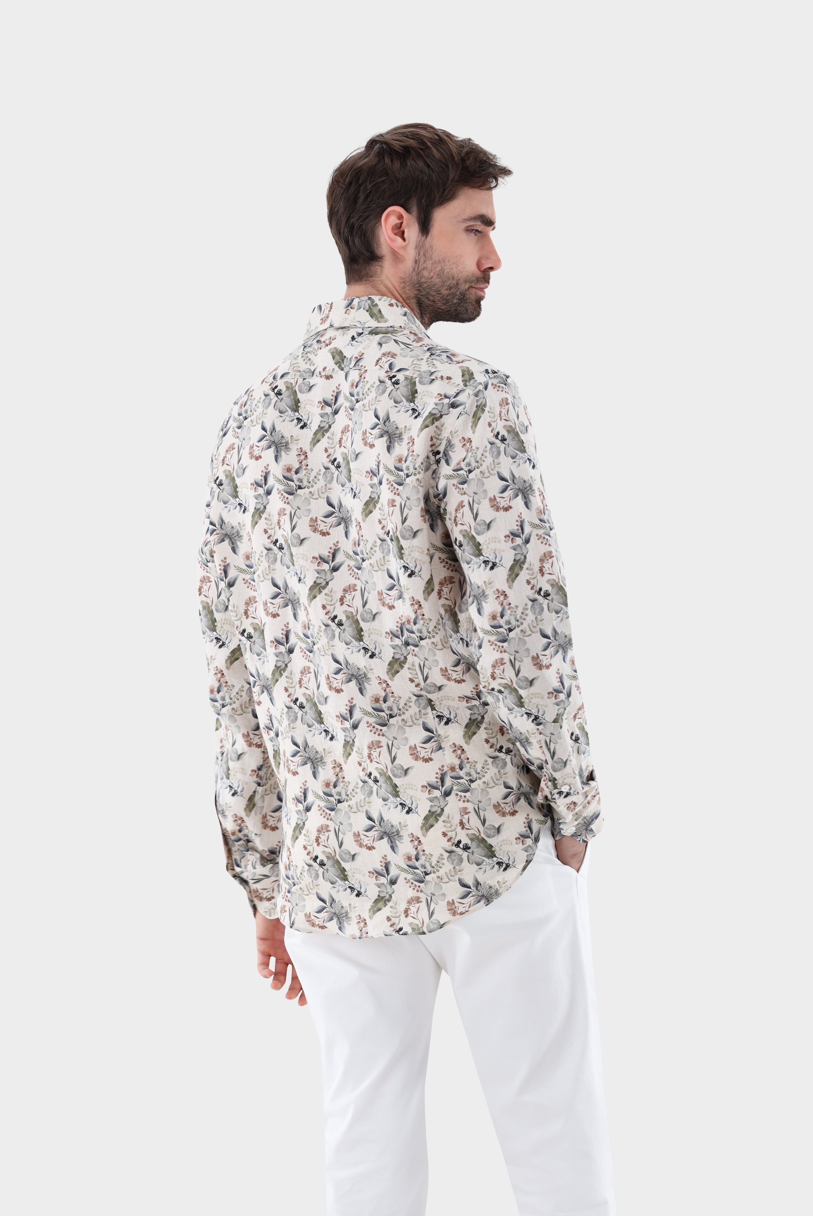 Van Laack-Leinenhemd mit Blumendruck Tailor Fit-Hemden & Blusen-Black-Deal-Outlet-by-ARCHIVIST