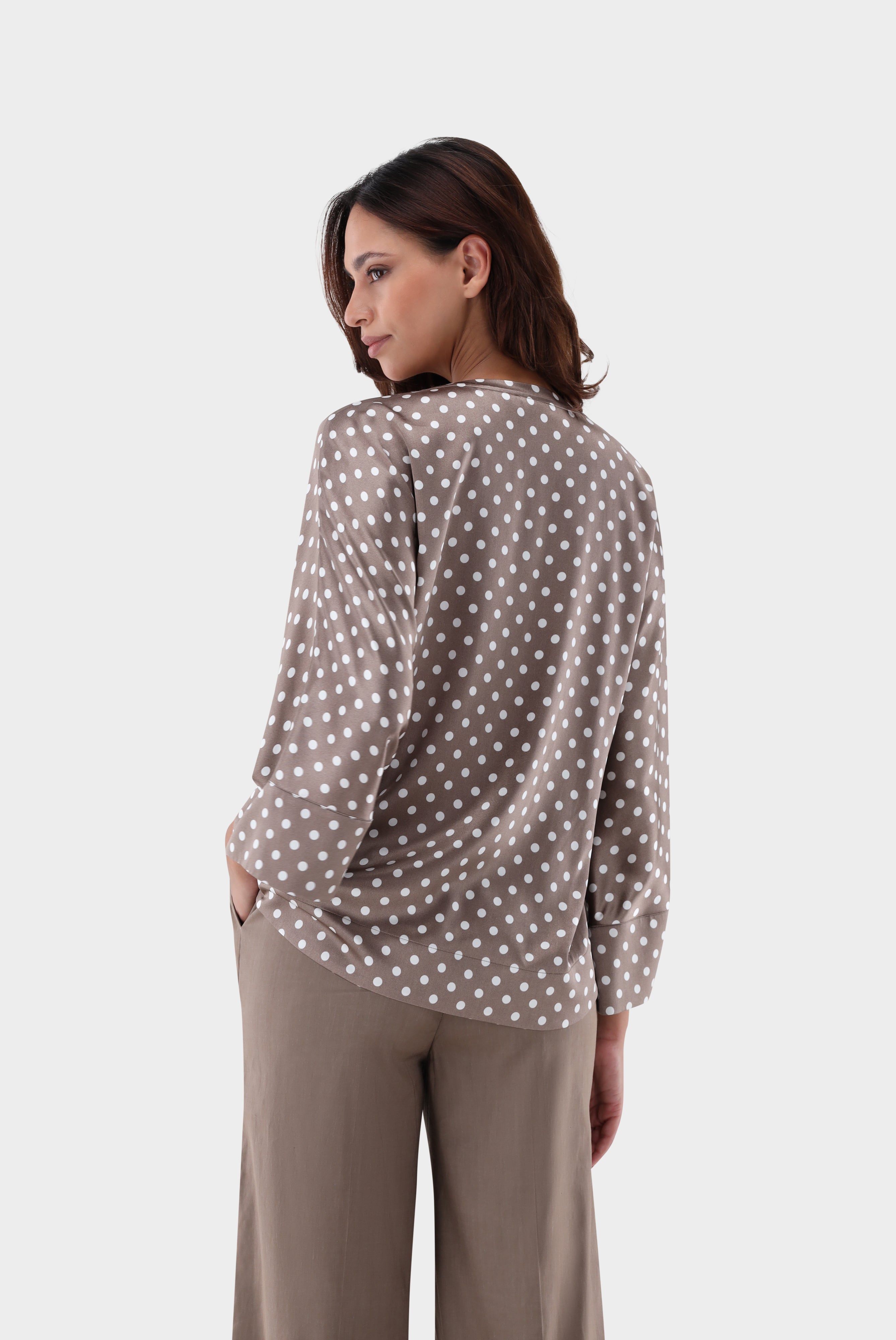 Van Laack-Lockere Schlupfbluse aus Seide mit Punkte Druck-Hemden & Blusen-Black-Deal-Outlet-by-ARCHIVIST