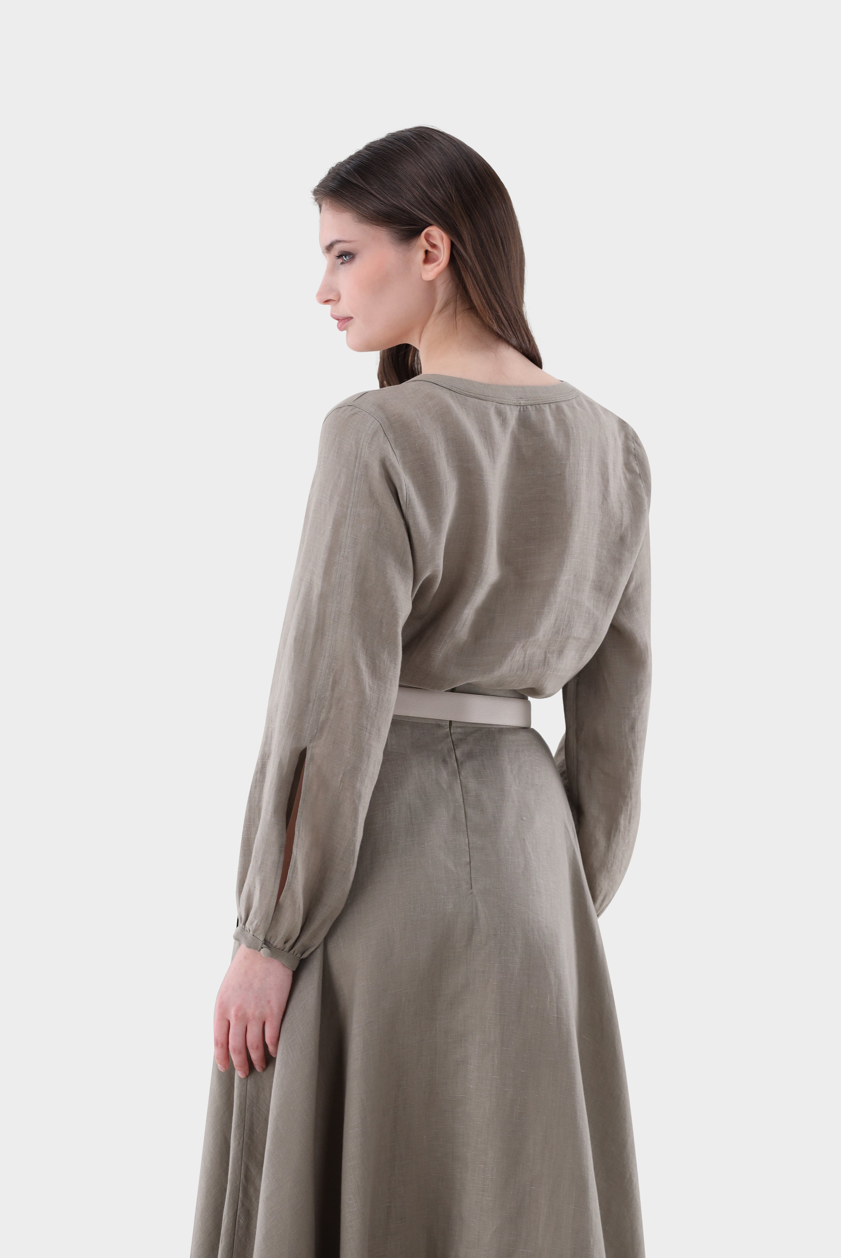 Van Laack-Leinen Tunika mit Bindeband-Hemden & Blusen-Black-Deal-Outlet-by-ARCHIVIST