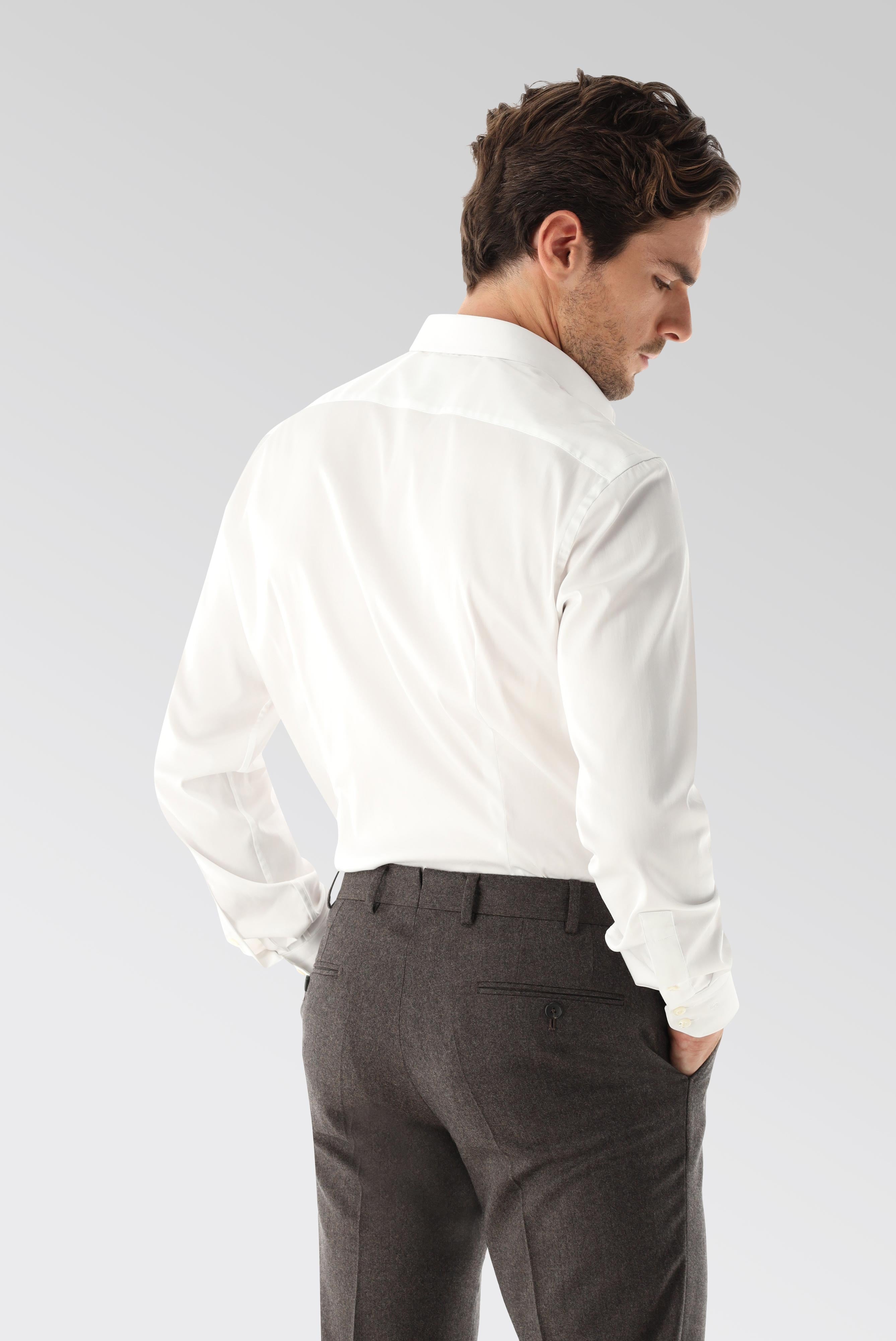 Chemise en popeline, coupe ajustée