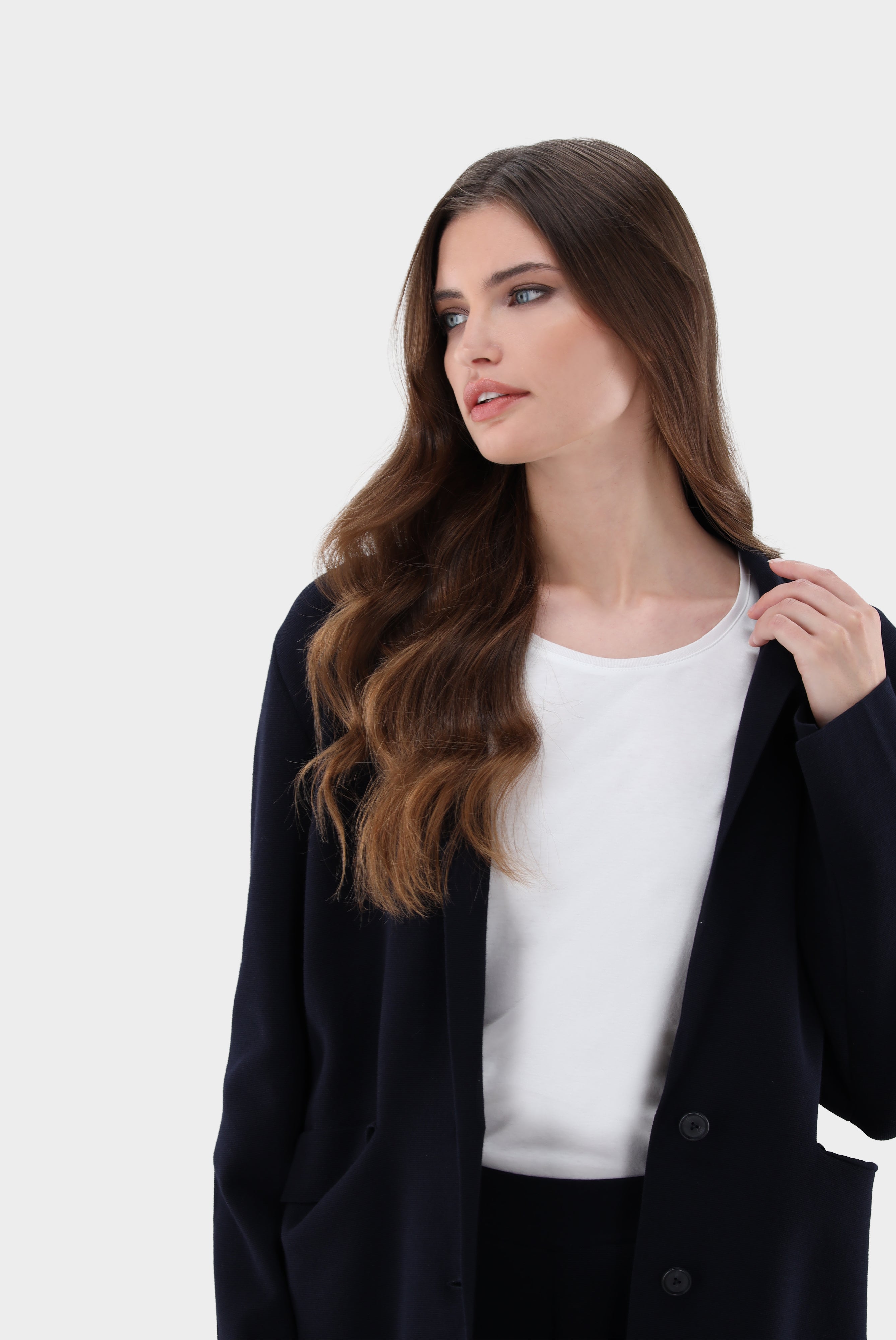 Van Laack-Strick Blazer aus Air Cotton-Jacken & Mäntel-Black-Deal-Outlet-by-ARCHIVIST
