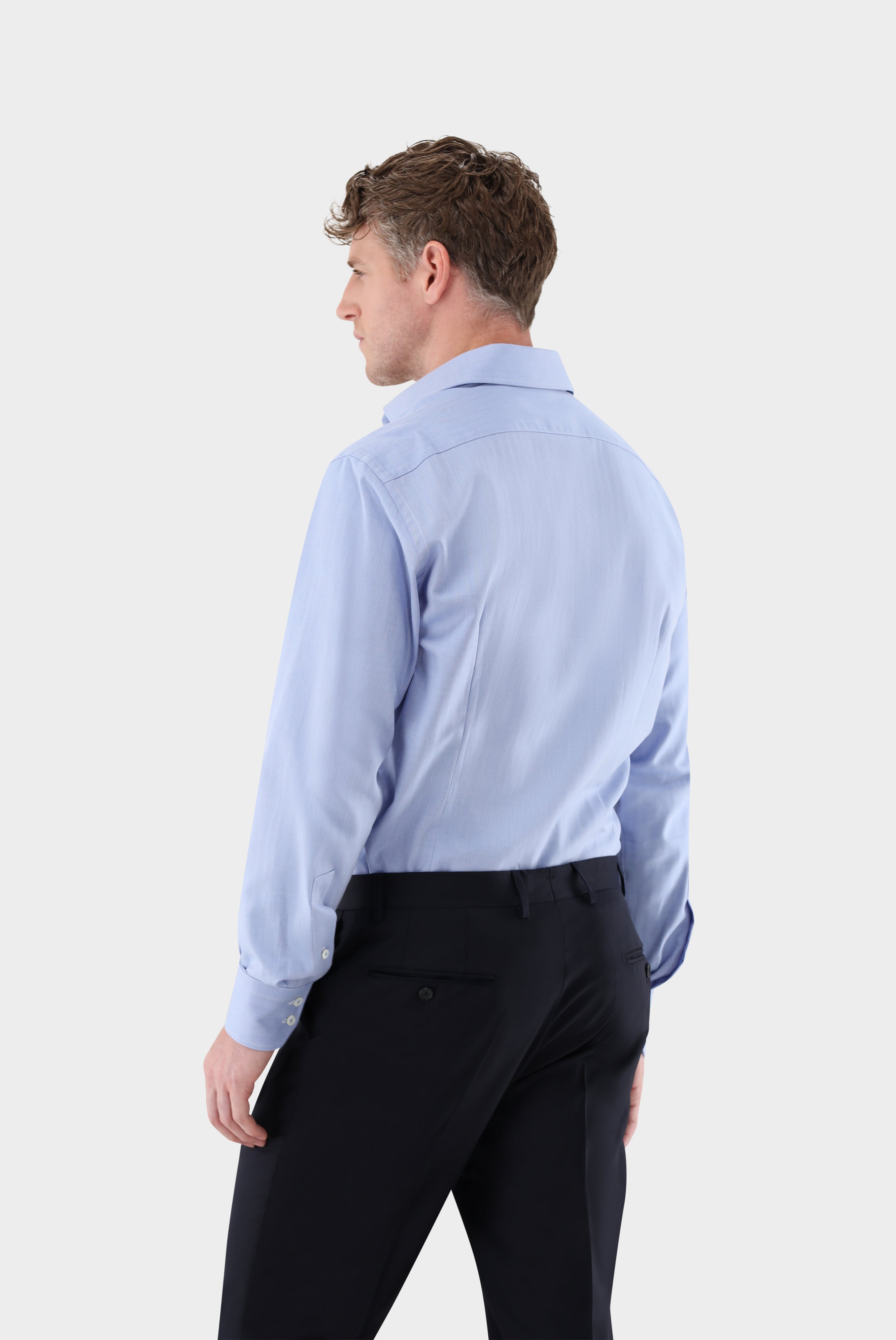 Hemd mit Fischgrat Muster Tailor Fit