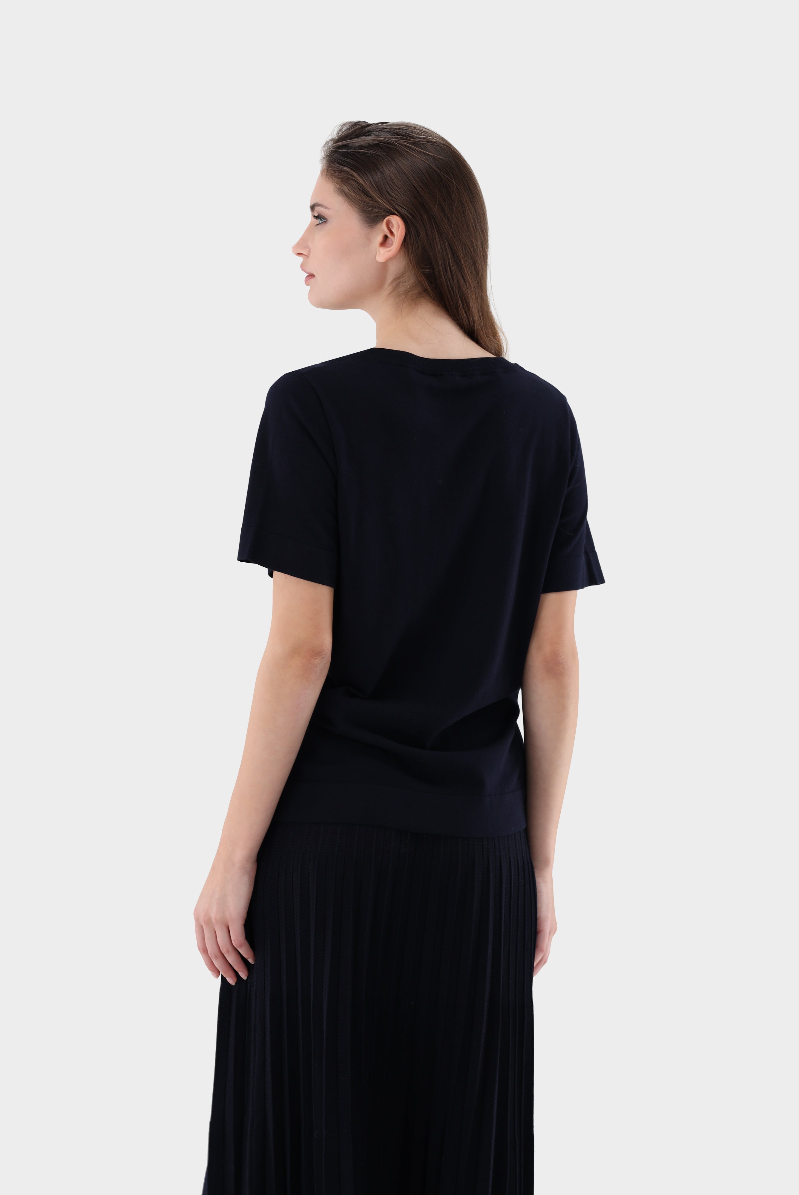 Van Laack-Lockeres Strick T-Shirt aus Air Cotton-Shirts-Black-Deal-Outlet-by-ARCHIVIST