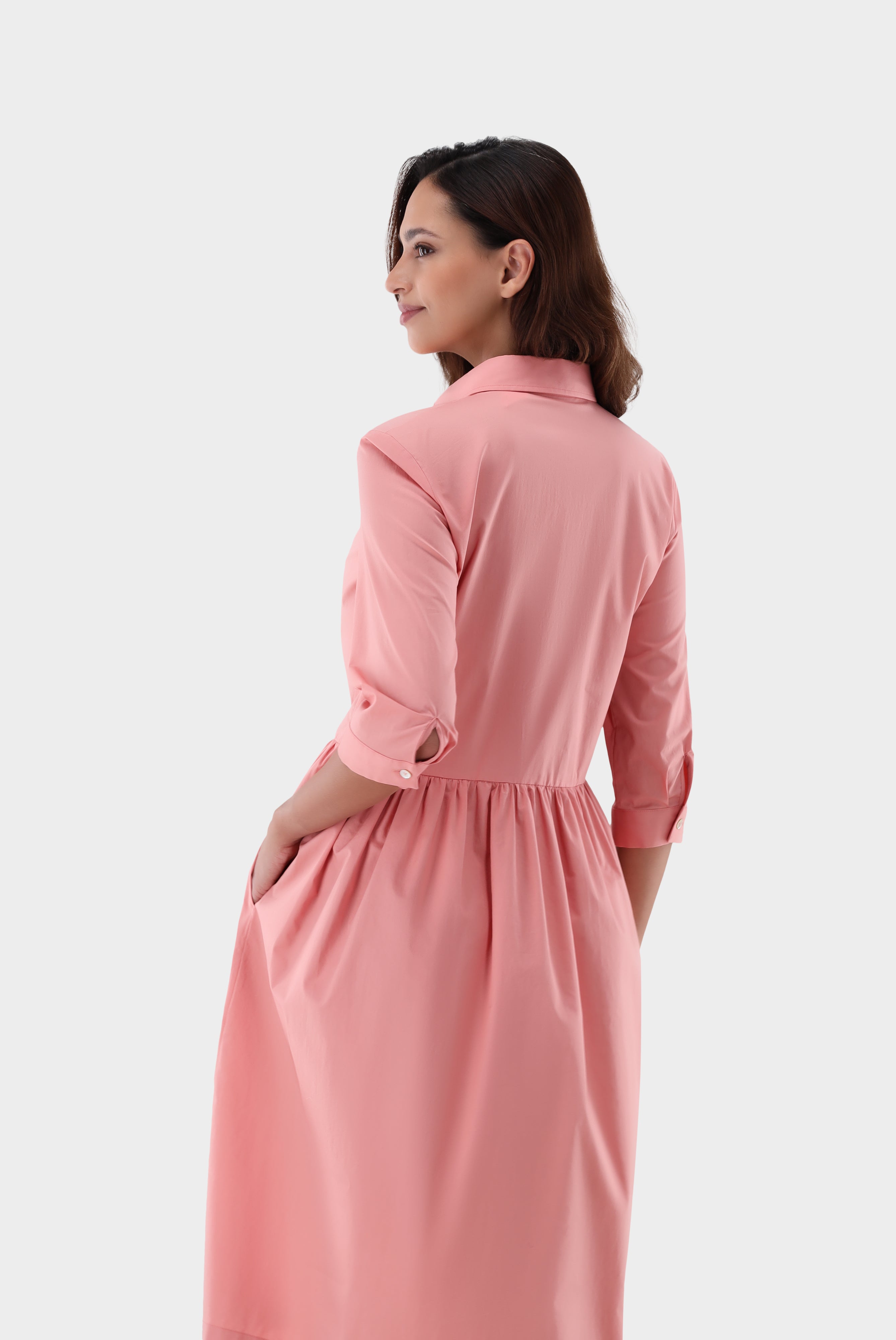 Van Laack-Midi-Hemdblusenkleid aus Baumwollstretch-Kleider & Röcke-Black-Deal-Outlet-by-ARCHIVIST