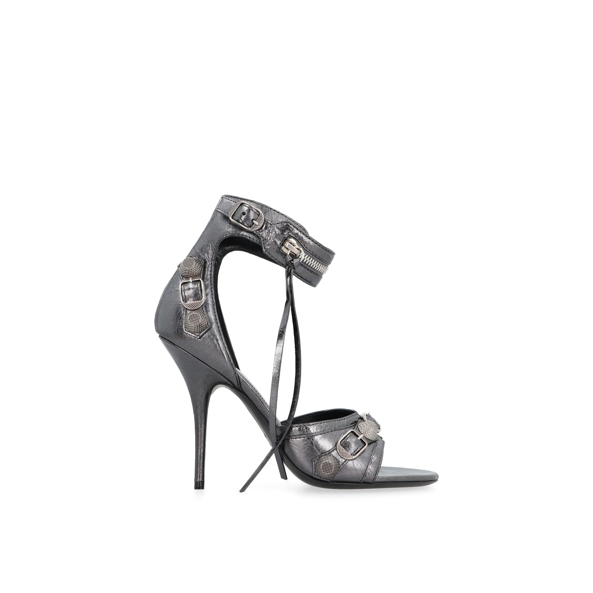 Balenciaga-Balenciaga Cagole Leather Sandals-WOMEN SHOES-Black-Deal-Outlet-by-ARCHIVIST