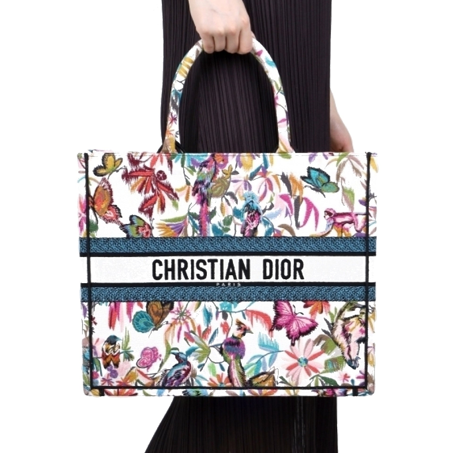 Dior Embroidered Logo Tote Bag