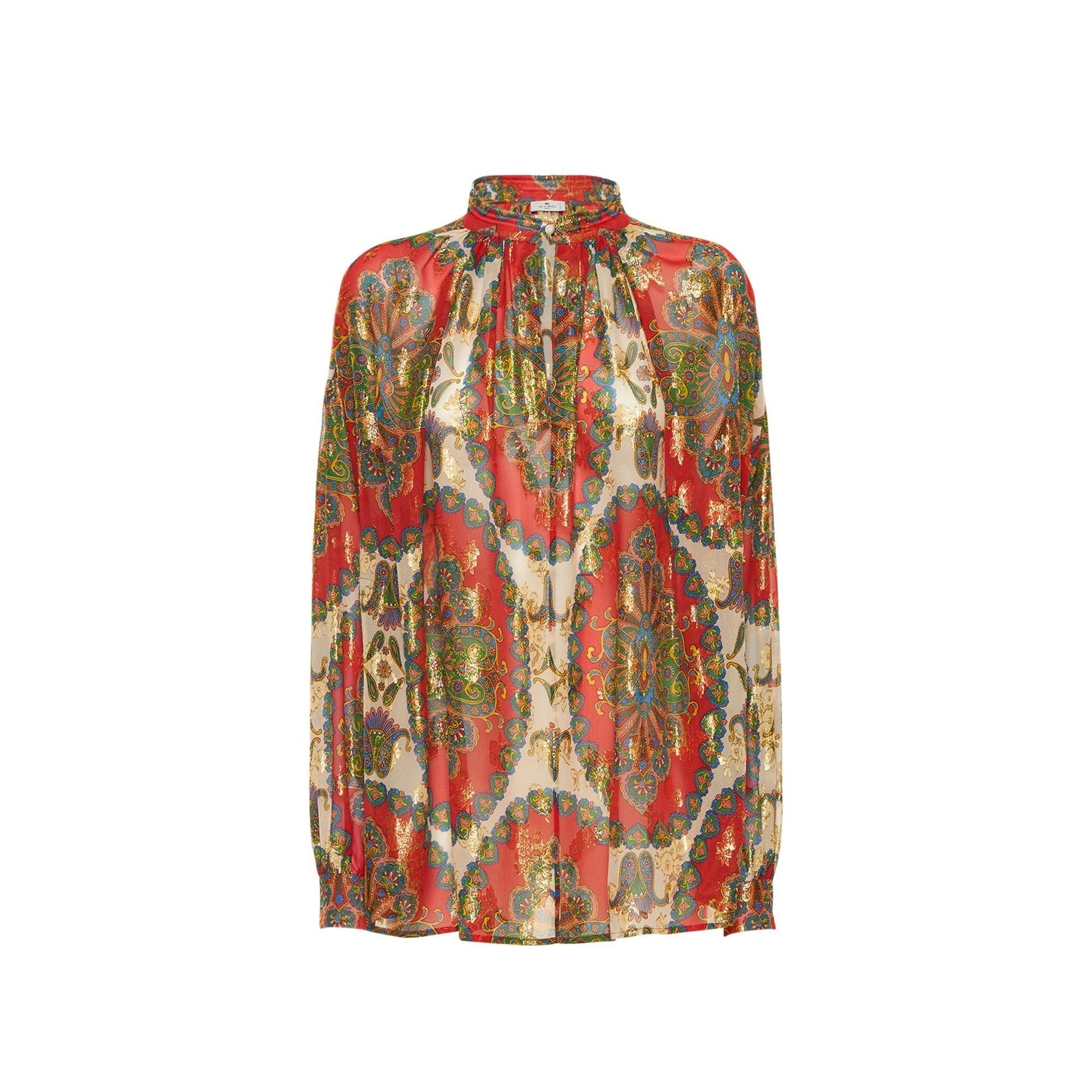 Etro Silk Printed Shirt-WOMEN CLOTHING-Etro-ORANGE-42-ARCHIVIST