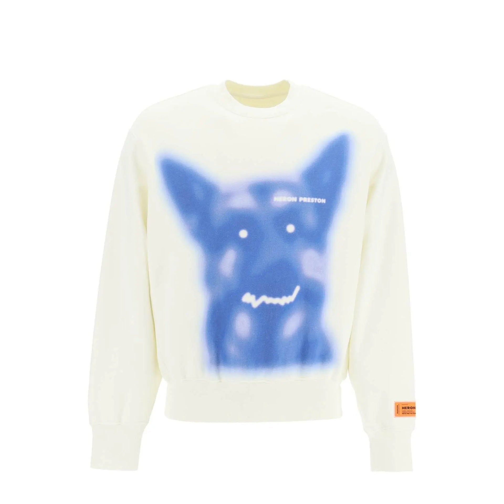 Heron Preston-Heron Preston Beware Of Dog Cotton Sweatshirt-MEN CLOTHING-Black-Deal-Outlet-by-ARCHIVIST