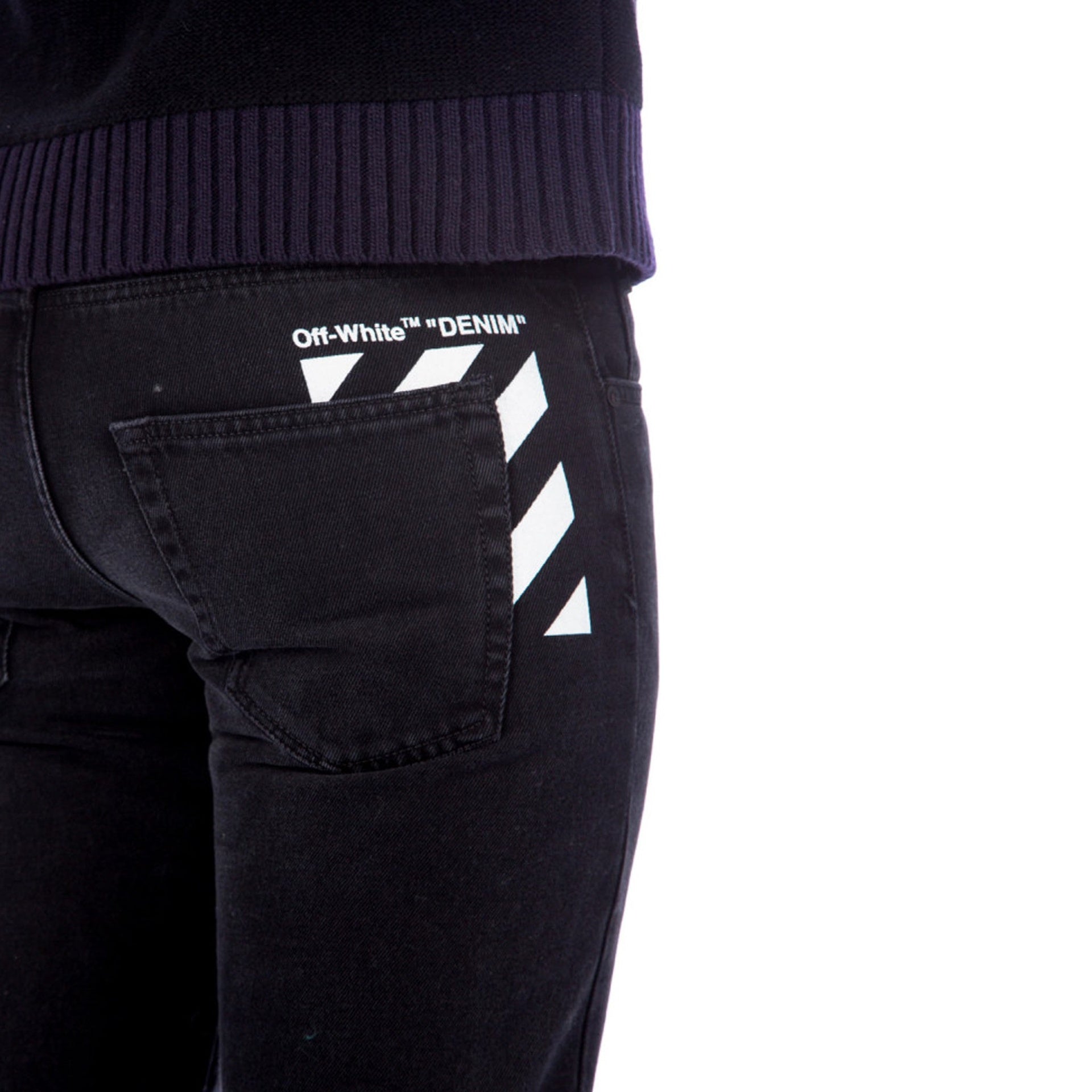 Off White-Off-White Cotton Denim Jeans-MEN CLOTHING-Black-Deal-Outlet-by-ARCHIVIST