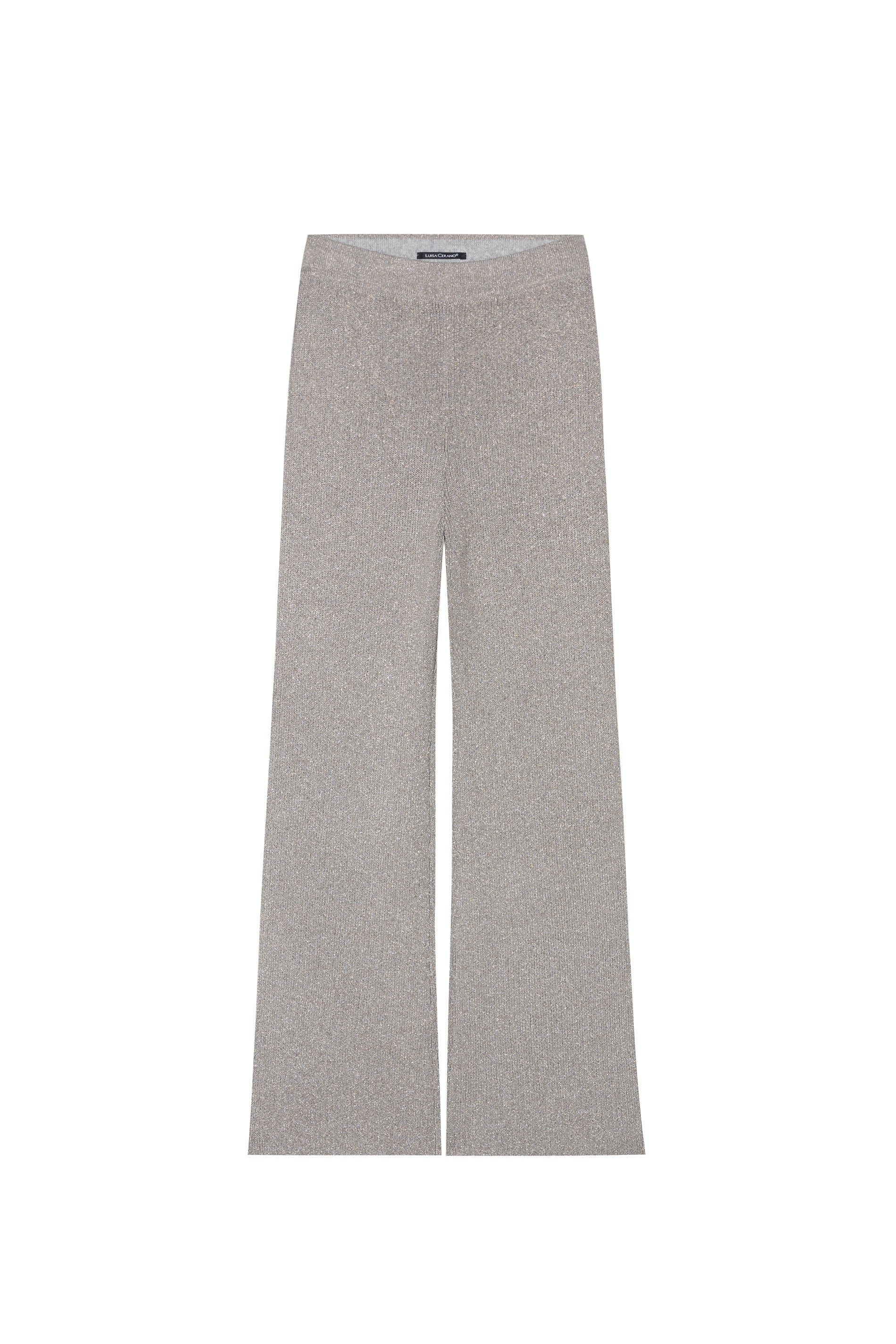 Rippstrick-Hose mit Glanzgarn
