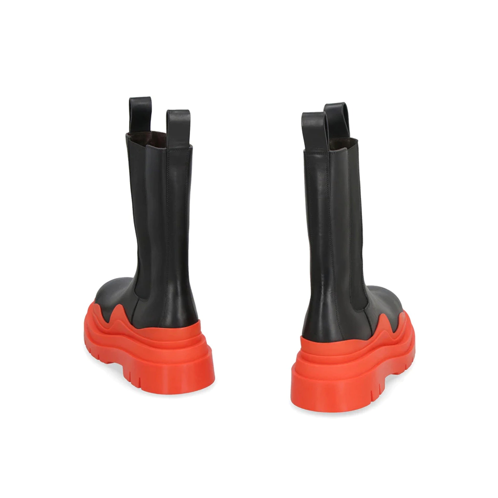 Bottega Veneta-Bottega Veneta Leather Tire Boots-WOMEN SHOES-Black-Deal-Outlet-by-ARCHIVIST