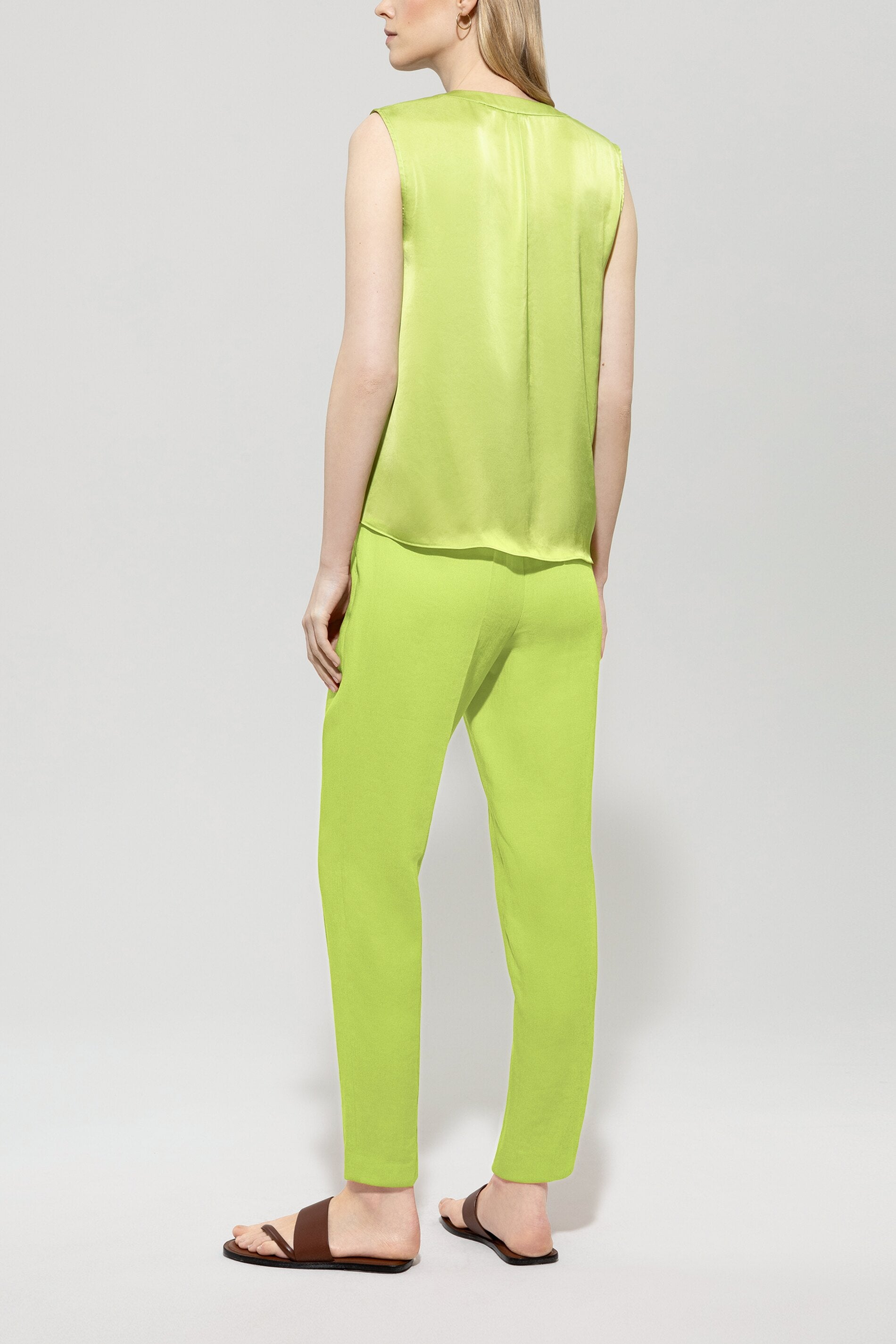 Tailored-Pants aus Leinen-Mix