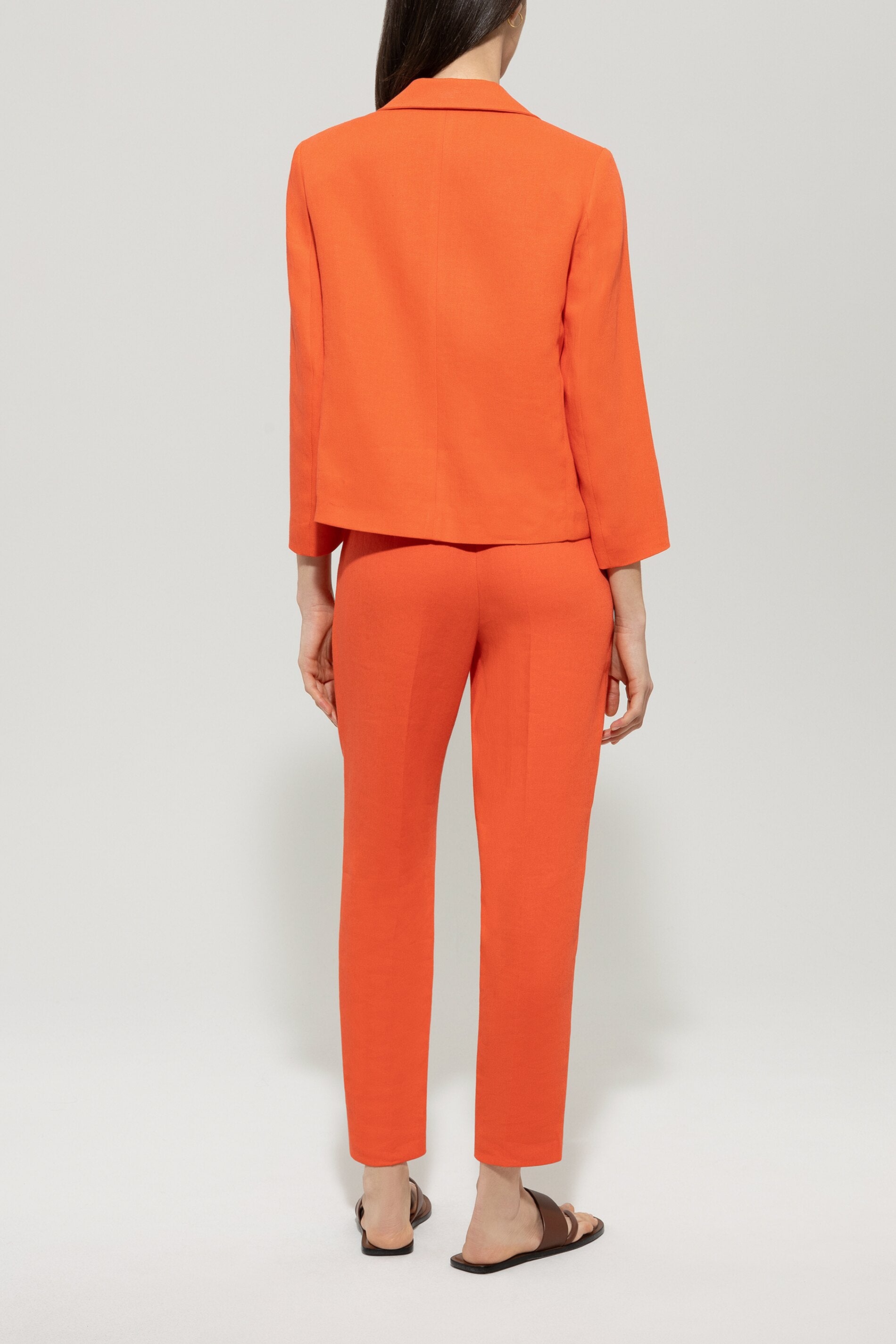 Tailored-Pants aus Leinen-Mix