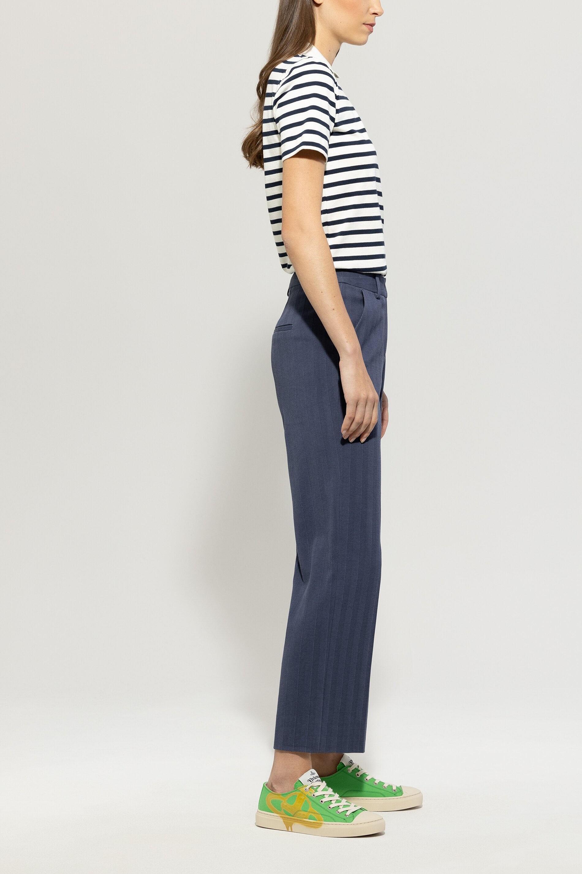 Straightleg mit Nadelstreifen