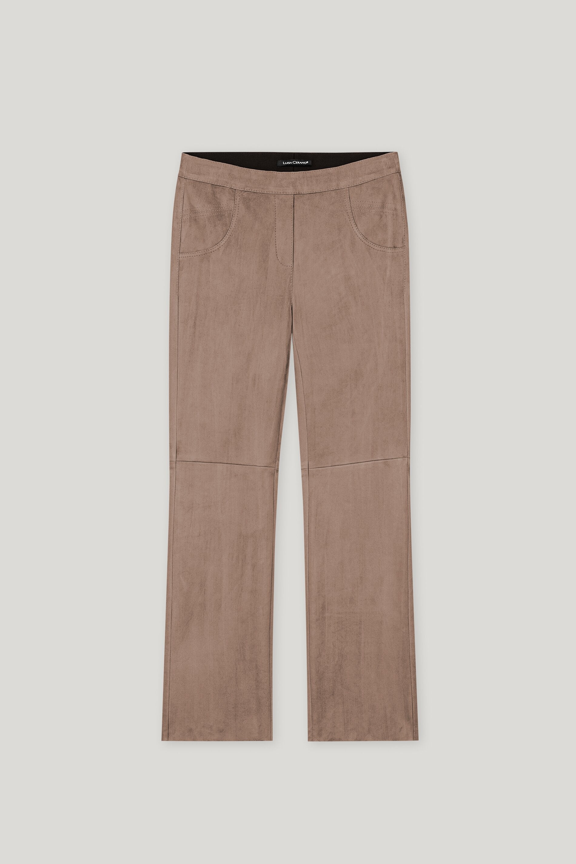 Veloursleder-Babyflare-Pants