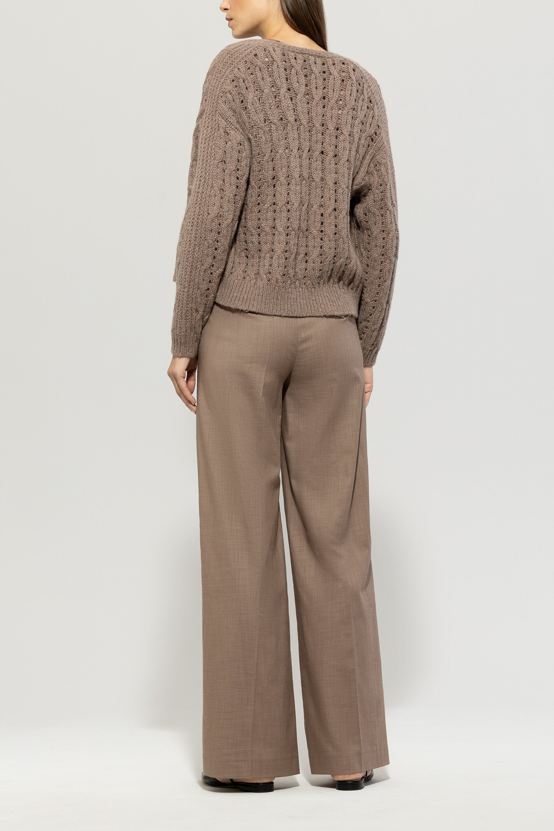 Wideleg-Pants mit Bundfalte