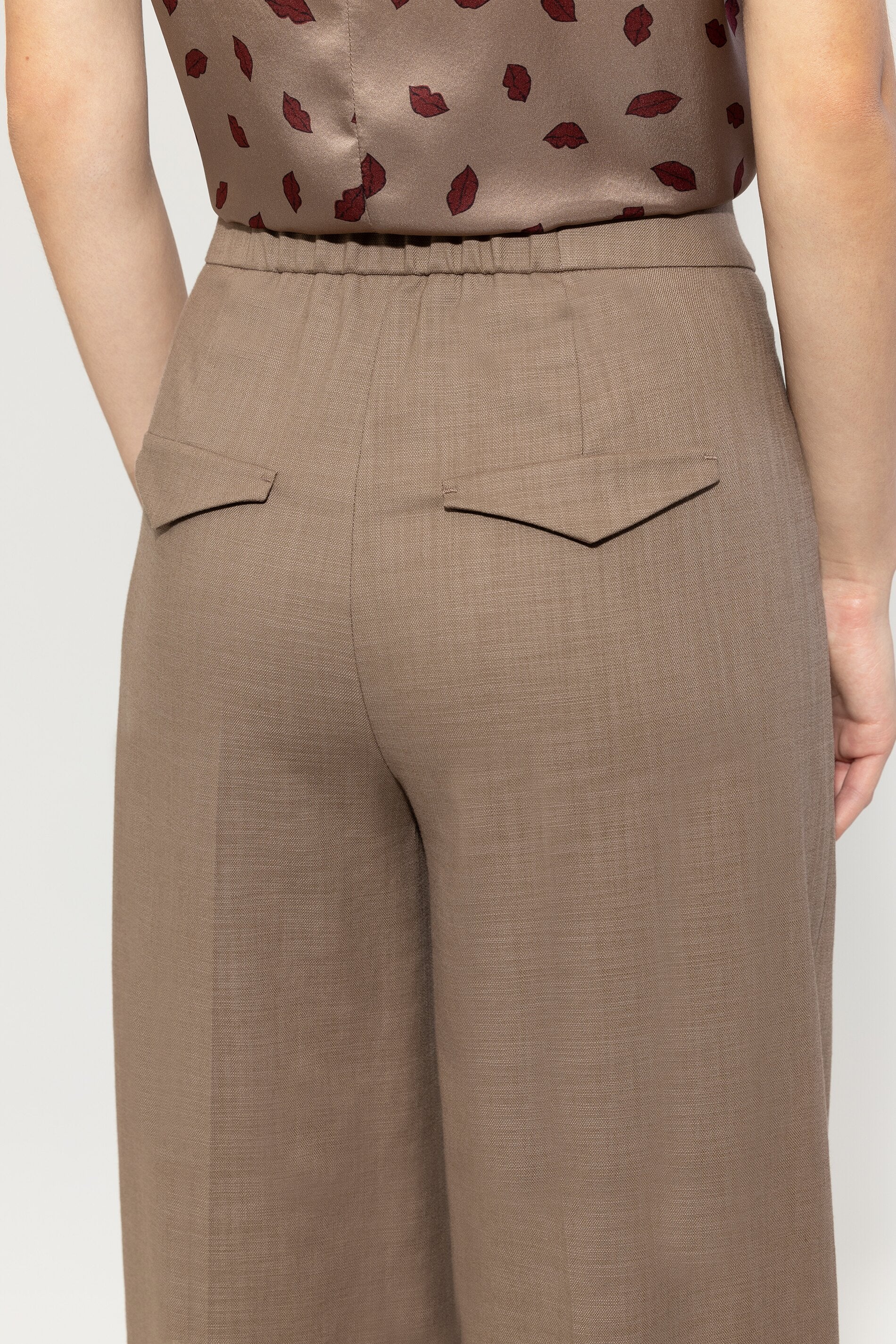 Wideleg-Pants mit Bundfalte