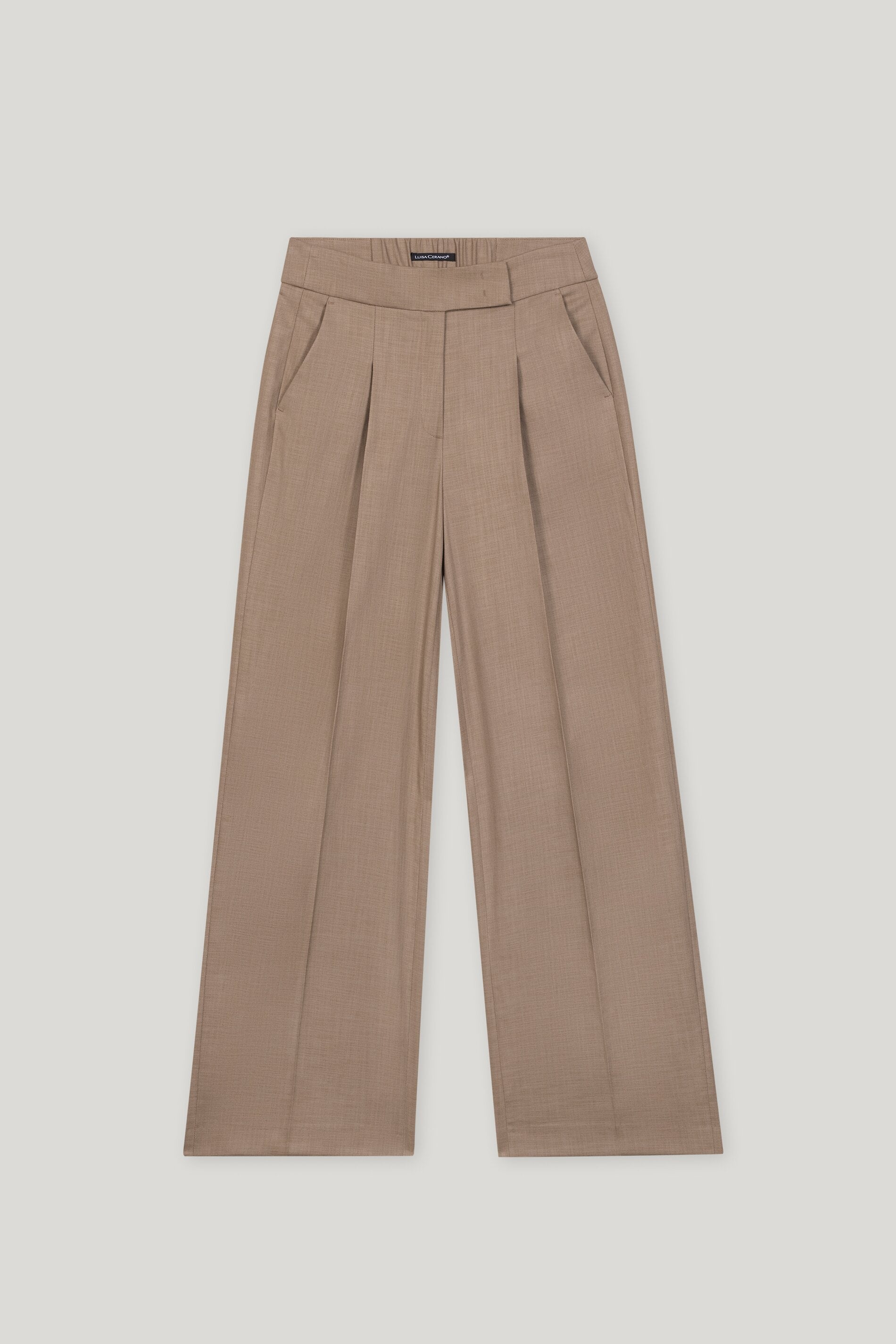 Wideleg-Pants mit Bundfalte