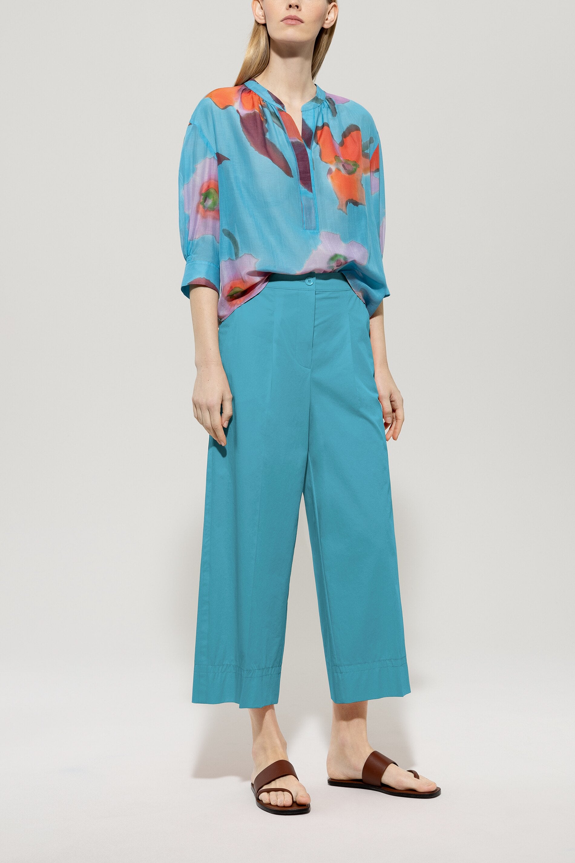 Gabardine-Wideleg-Pants