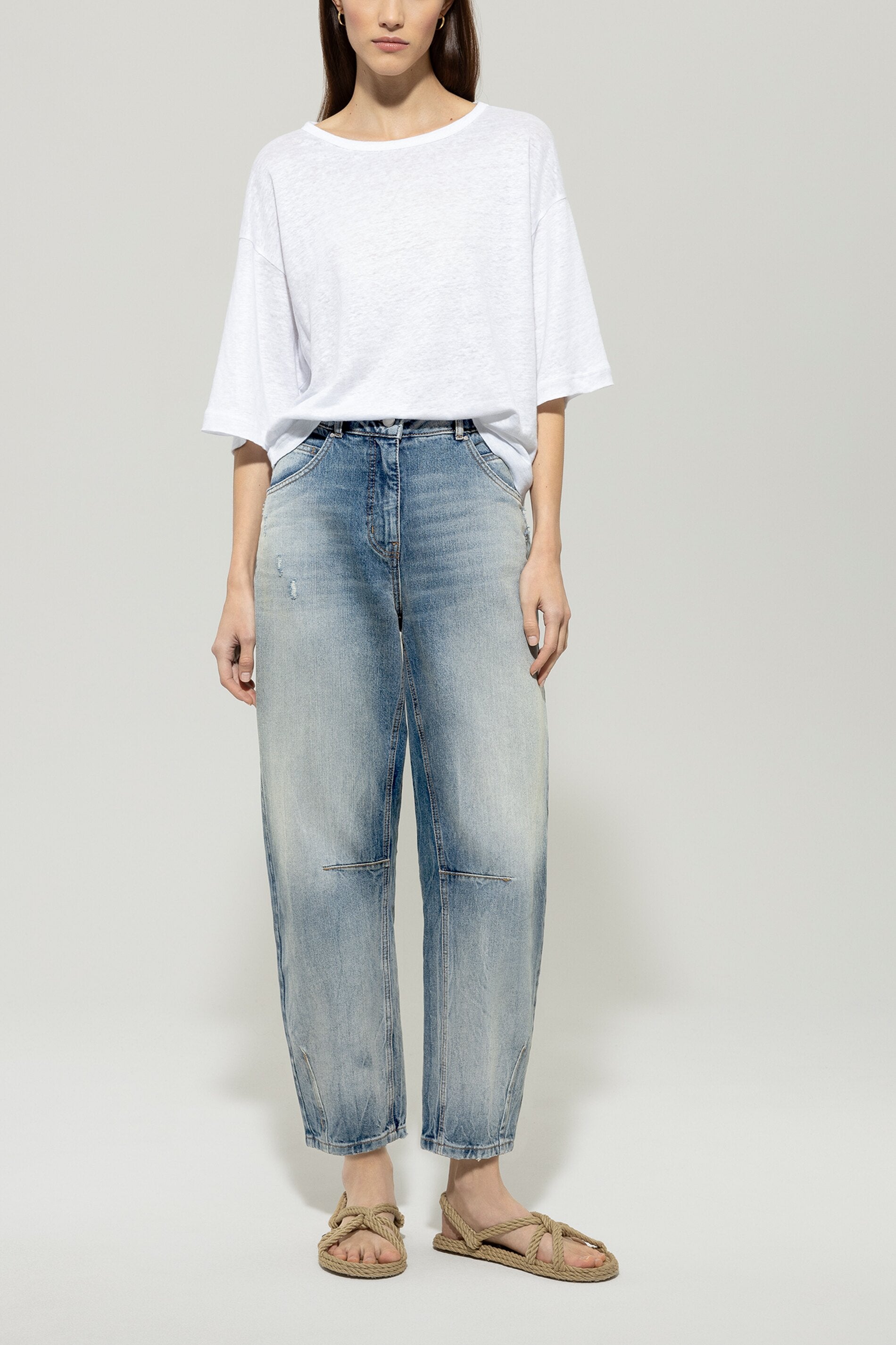Rigid-Denim mit Barrel-Leg