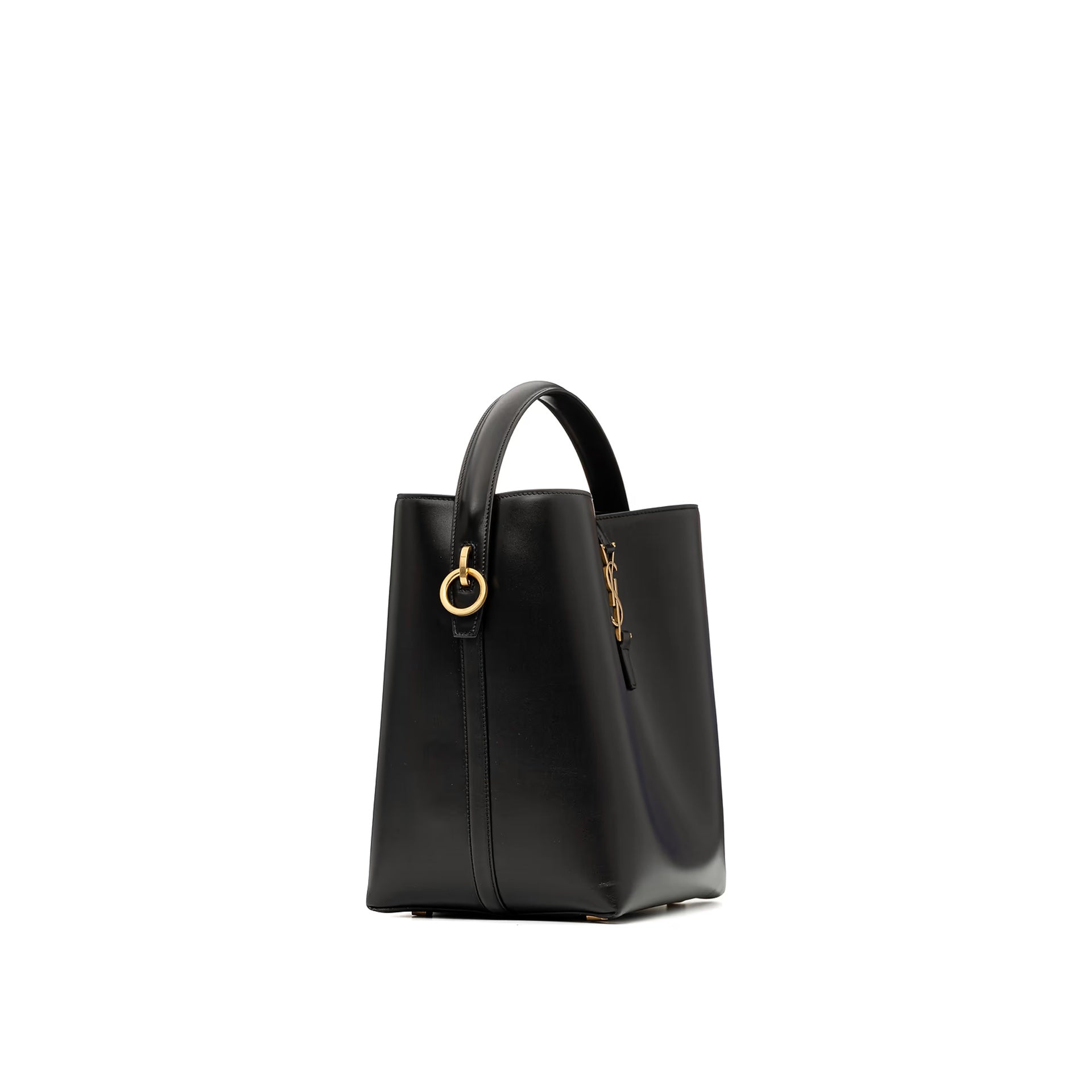 Saint Laurent-Saint Laurent Le 37 Small Leather Bucket Bag-WOMEN BAGS-Black-Deal-Outlet-by-ARCHIVIST