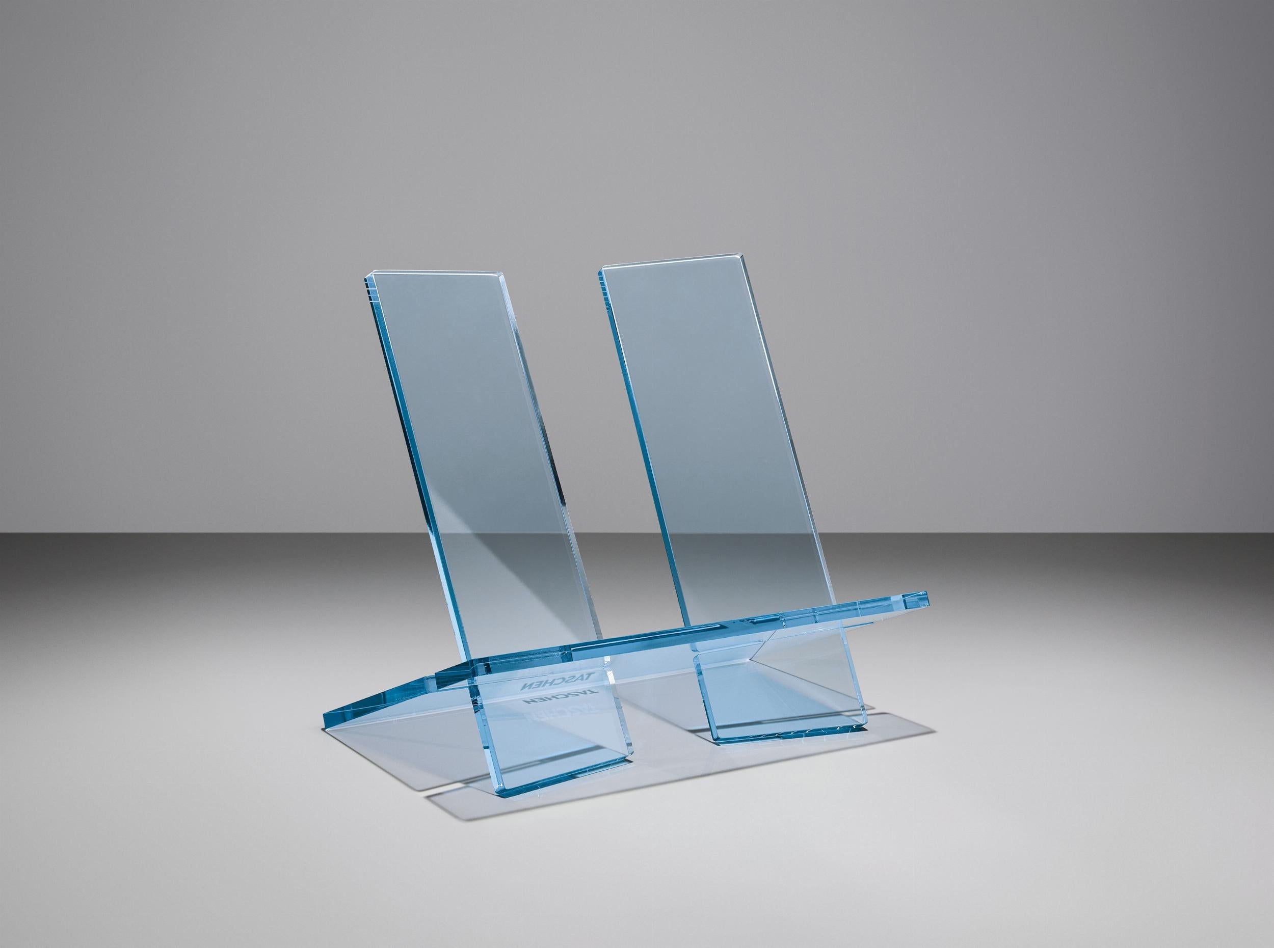 Taschen-Bookstand. Medium. Aqua Blue-Art-Black-Deal-Outlet-by-ARCHIVIST